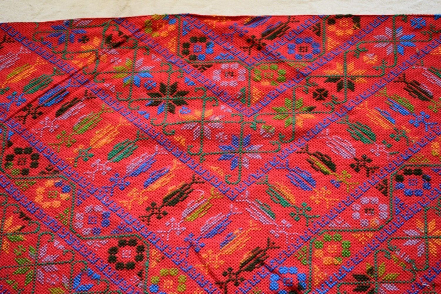 Palestinian Scarf, Embroidered Shawl, Egyptian Shawl, Bedouin Scarf, Hand Woven