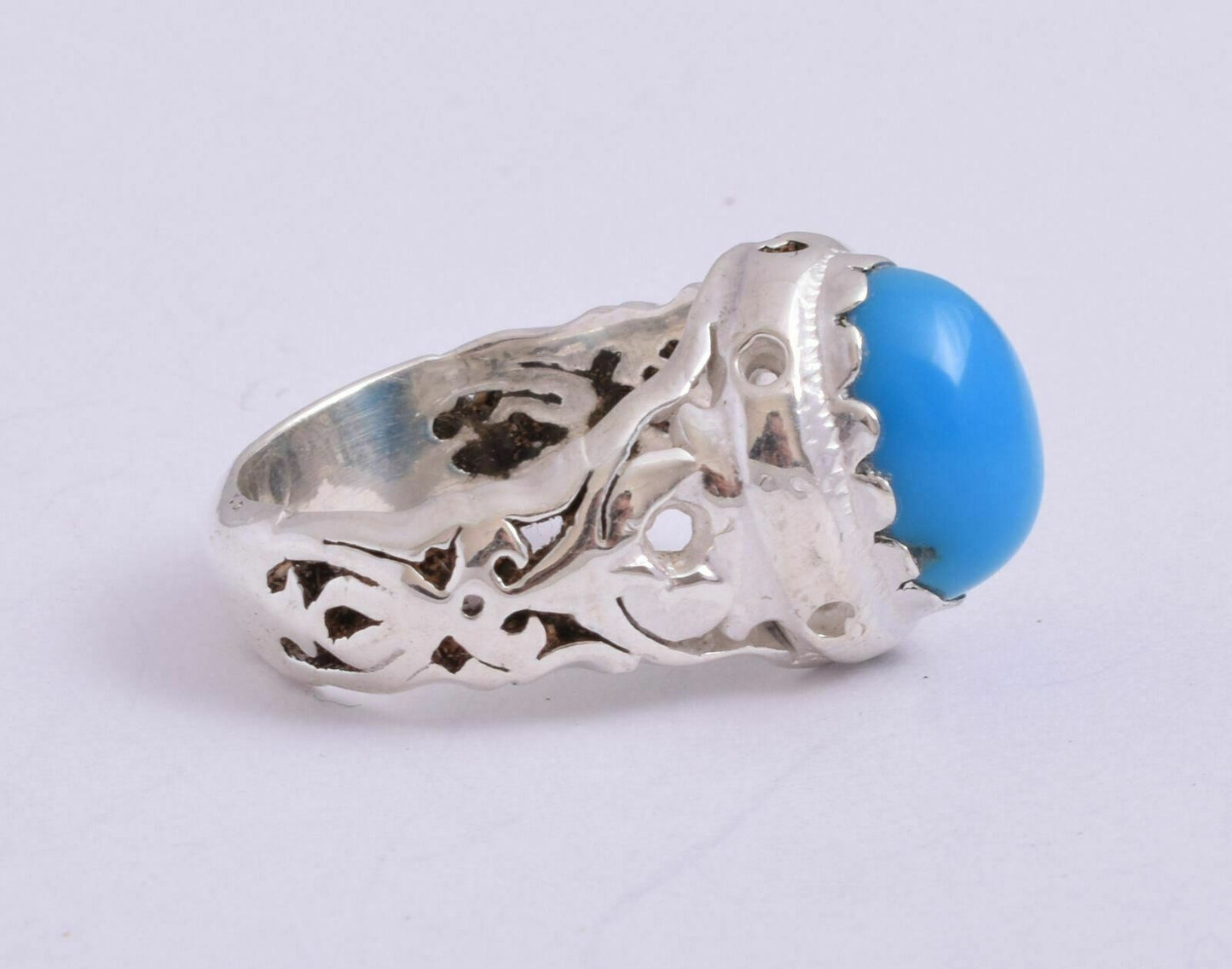 Egyptian Turquoise Sterling silver Men Ring-Middle Eastern