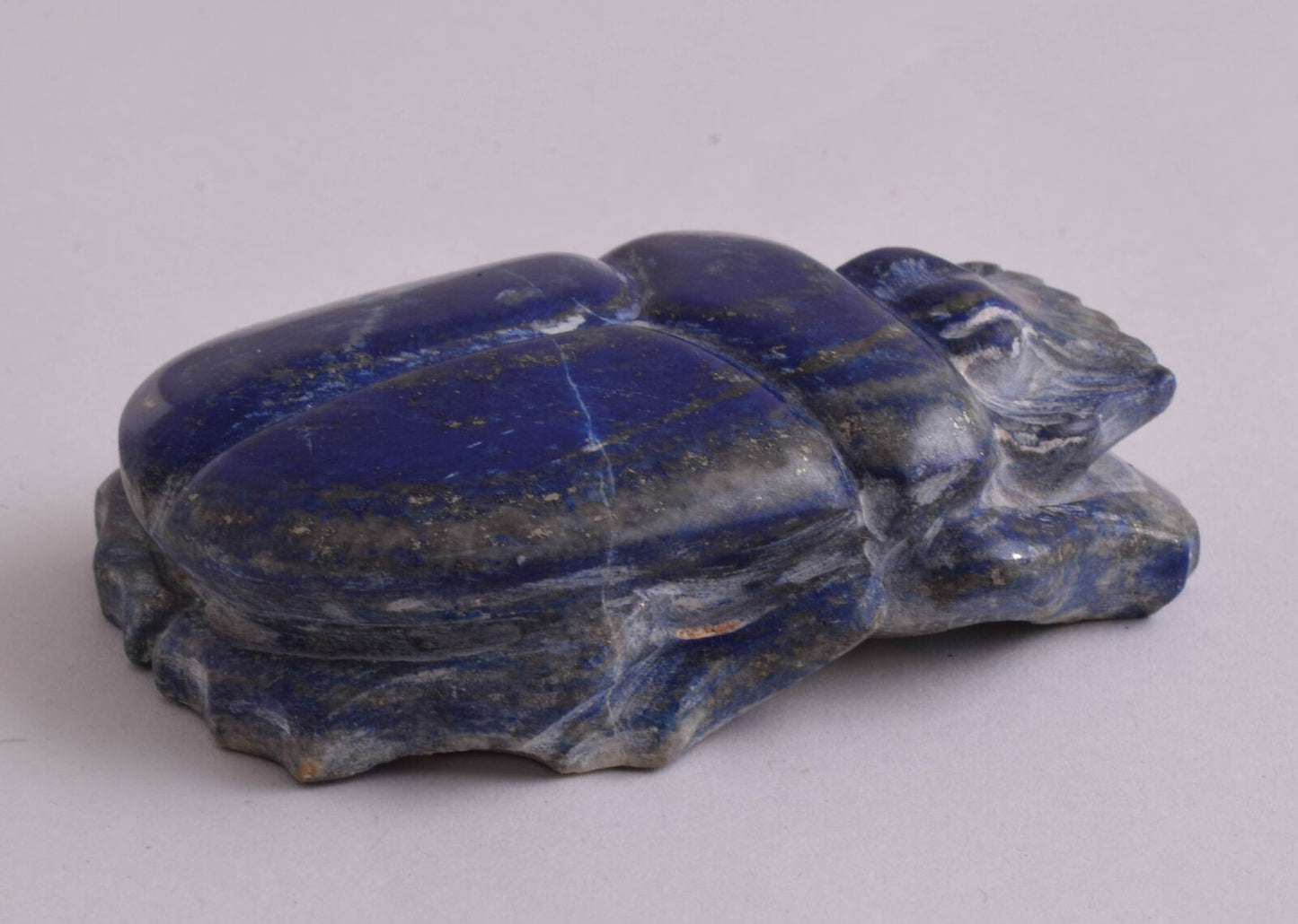 Egyptian Scarab-Carved Egyptian Lapis Lazuli Scarab- 3.1" /  173 gram