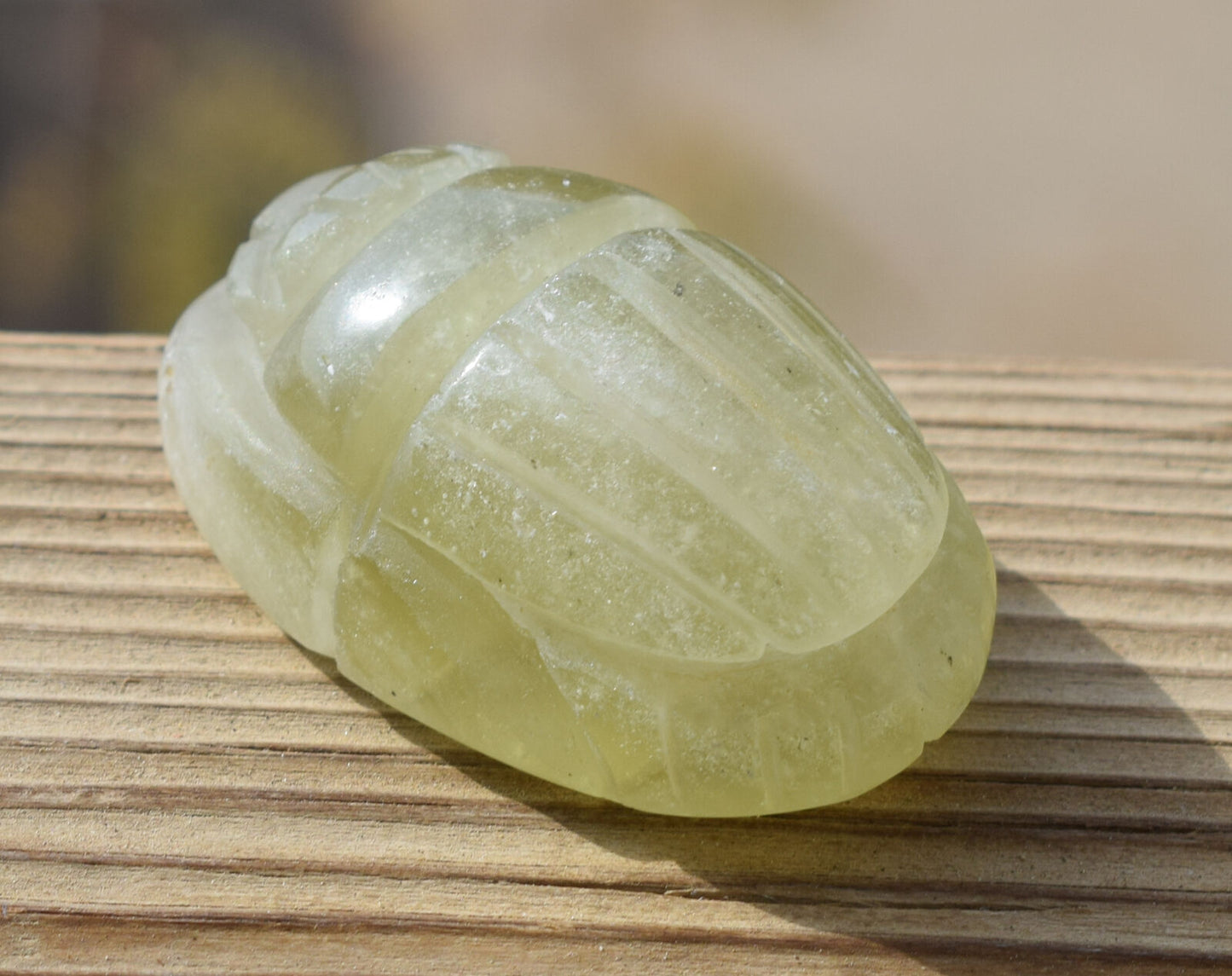 Libyan Desert Glass, Egyptian Scarab, Scarab Beetle, asteroids Impact- 145 Carat