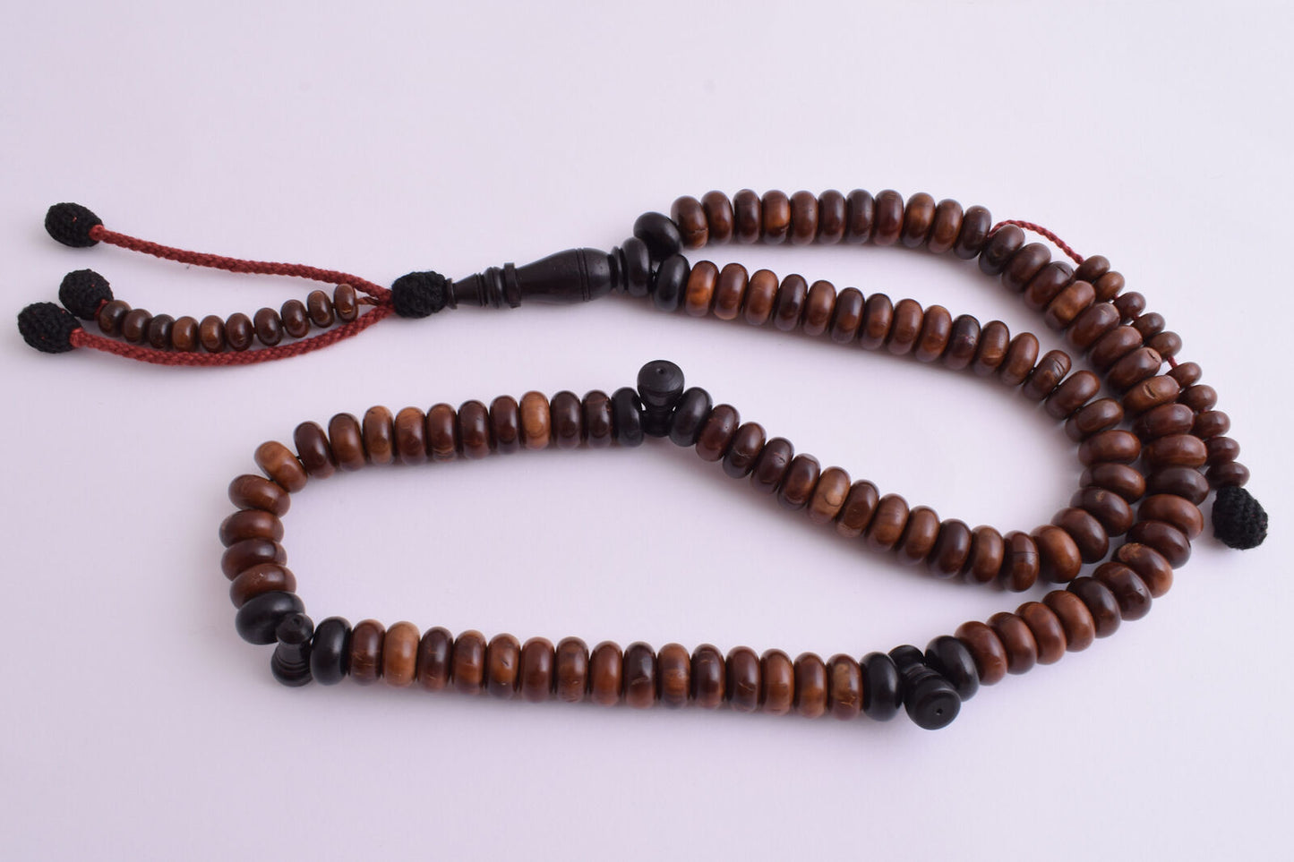 4 Pieces/ Kuka-Ebony Islamic Prayer Beads-Worry Beads-Muslim Tasbih-Dhikr