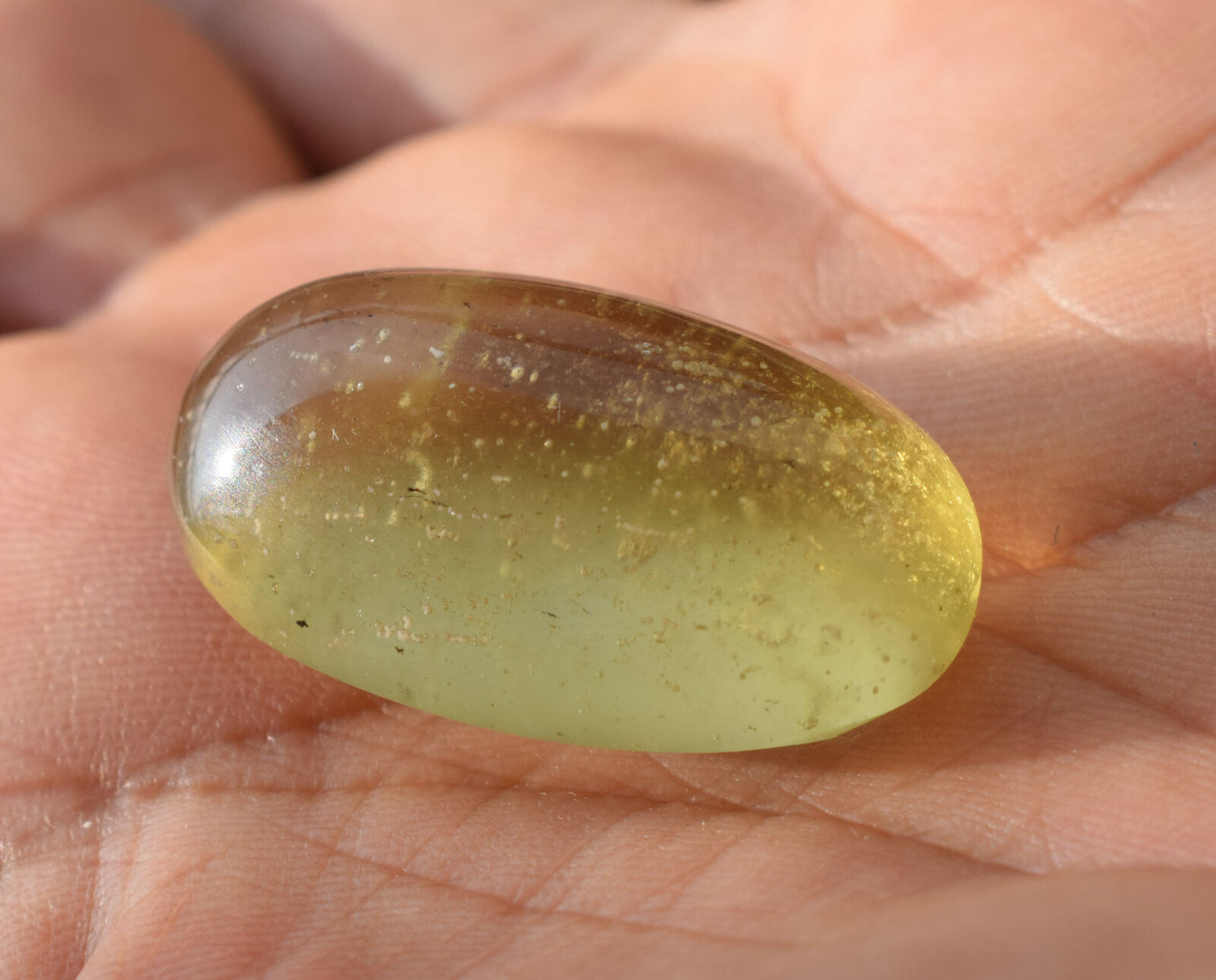 Libyan Desert glass Cabochon, desert glass from an asteroid impact- 11.3 gram