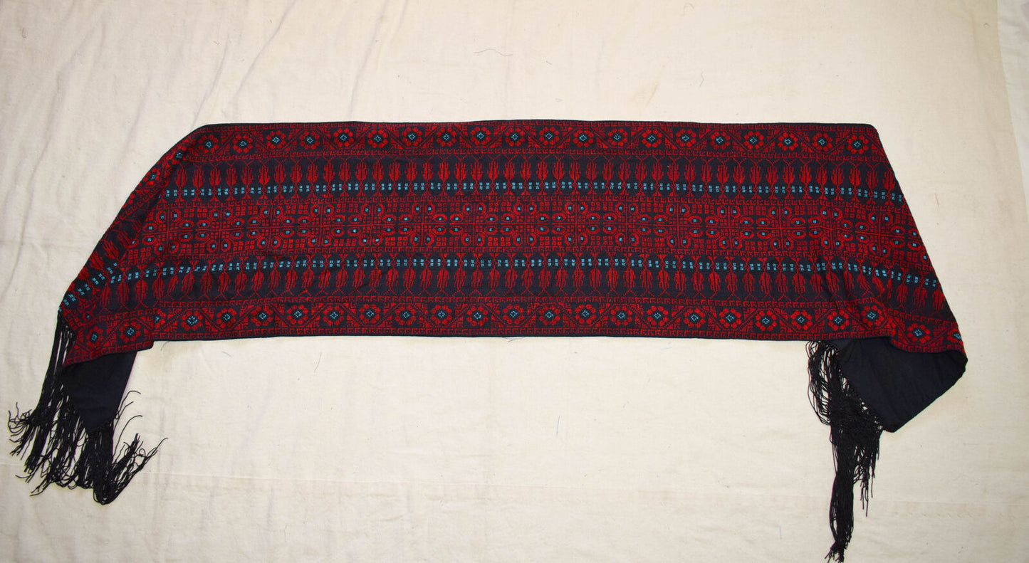 Hand Stitched embroidered Egyptian / Palestinian Bedouin Wrap Shawl Scarf