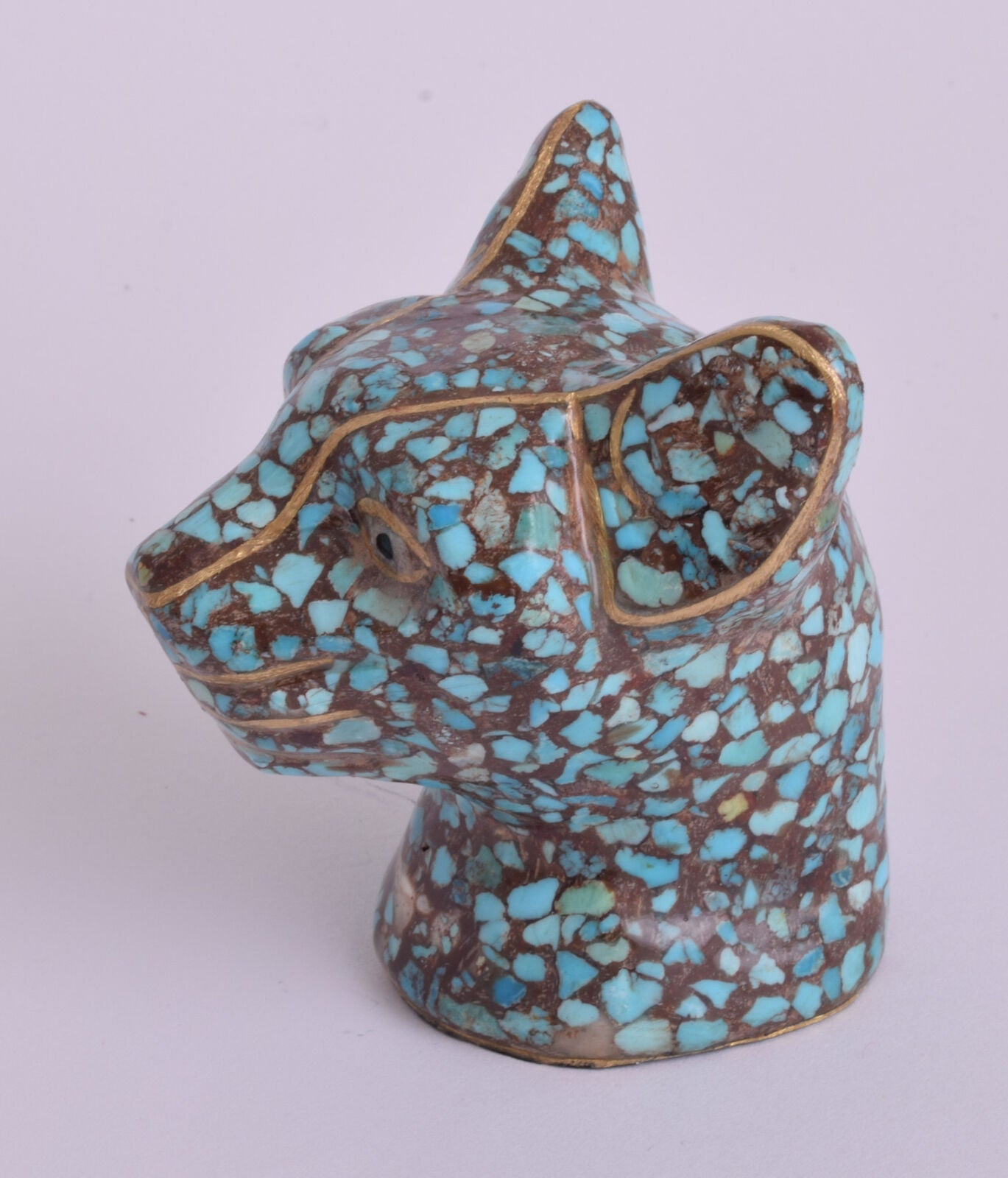 Egyptian Cat Bastet Statue-covered with Egyptian Turquoise-Decorative-Revival