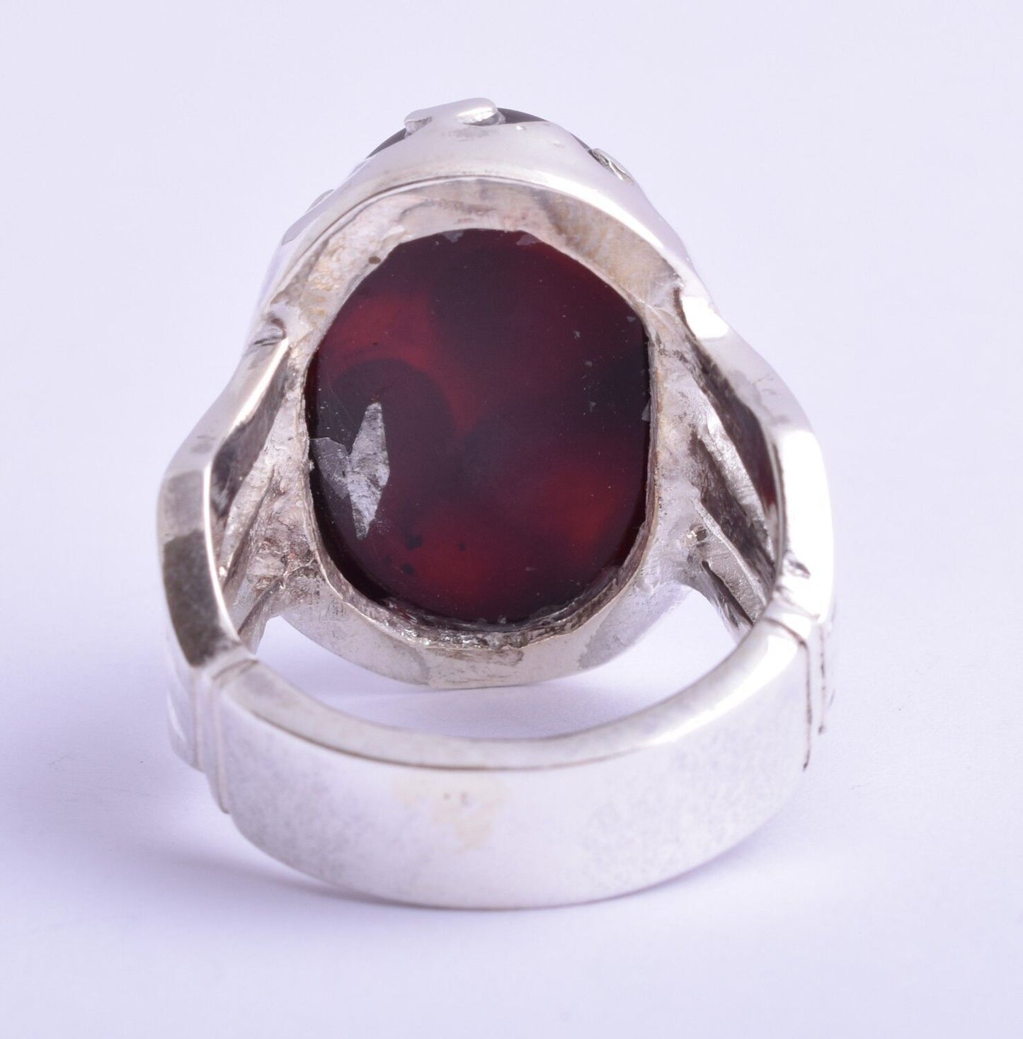 Yemeni Yemen kabdi Islamic agate aqeeq aqiq 925 Silver Men Ring- عقيق كبدي-DHL