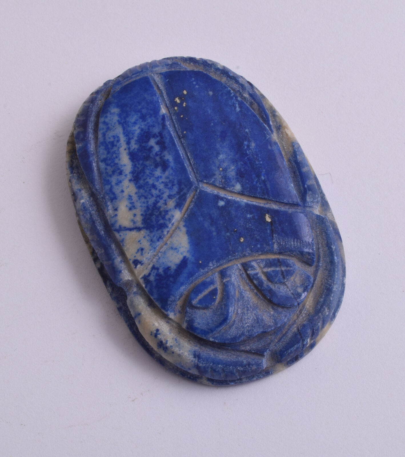 Egyptian Scarab-Carved Egyptian Lapis Lazuli Scarab- 2.4" / 62 grams