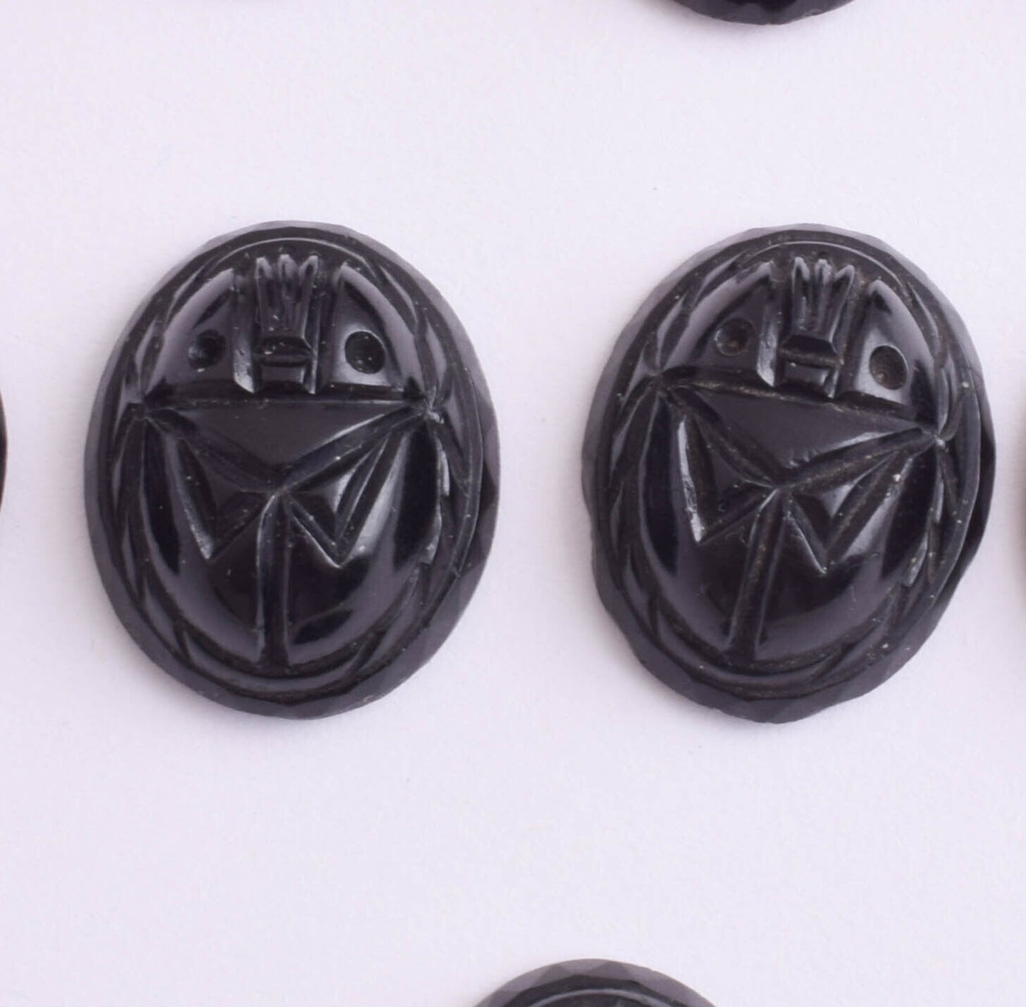 9 Egyptian Scarab-Hand Carved Egyptian Onyx Scarab-Revival stone amulet