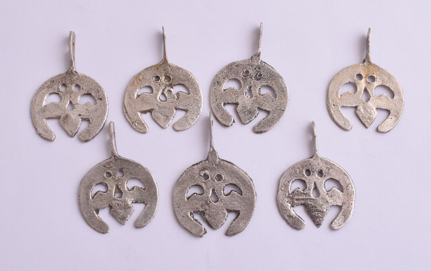 7 Vintage silver Berber Moroccan Amulet Pendants