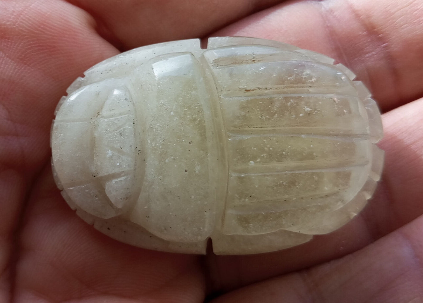 Libyan Desert Glass, Egyptian Scarab, Scarab Beetle, asteroids Impact- 140 Carat