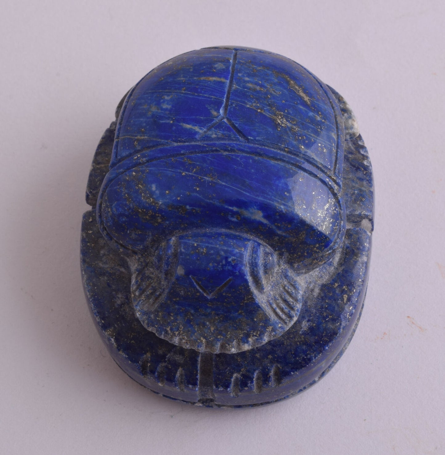 Egyptian Scarab-Carved Egyptian Lapis Lazuli Scarab- 2.3" /  162 gram