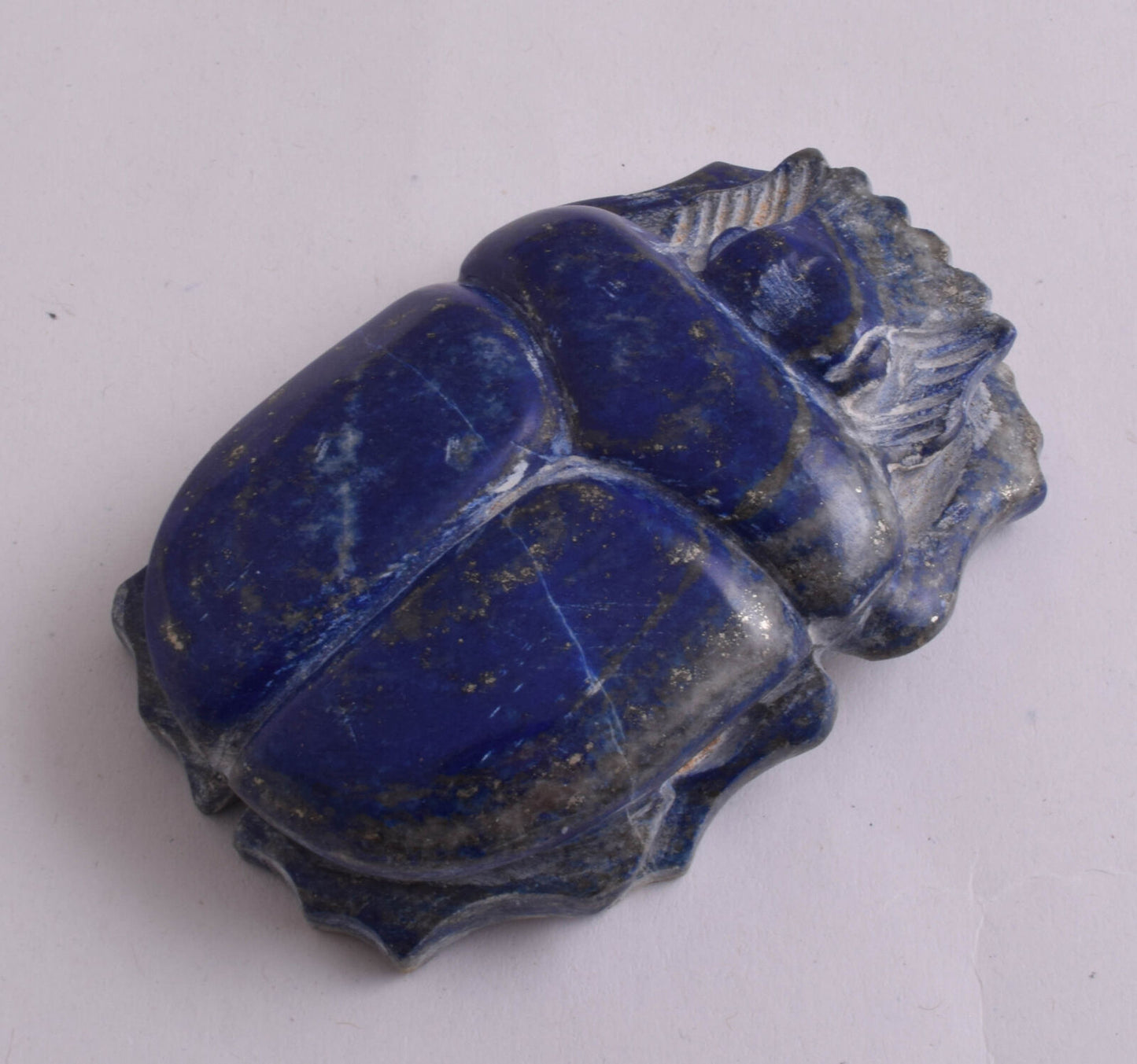 Egyptian Scarab-Carved Egyptian Lapis Lazuli Scarab- 3.1" /  173 gram