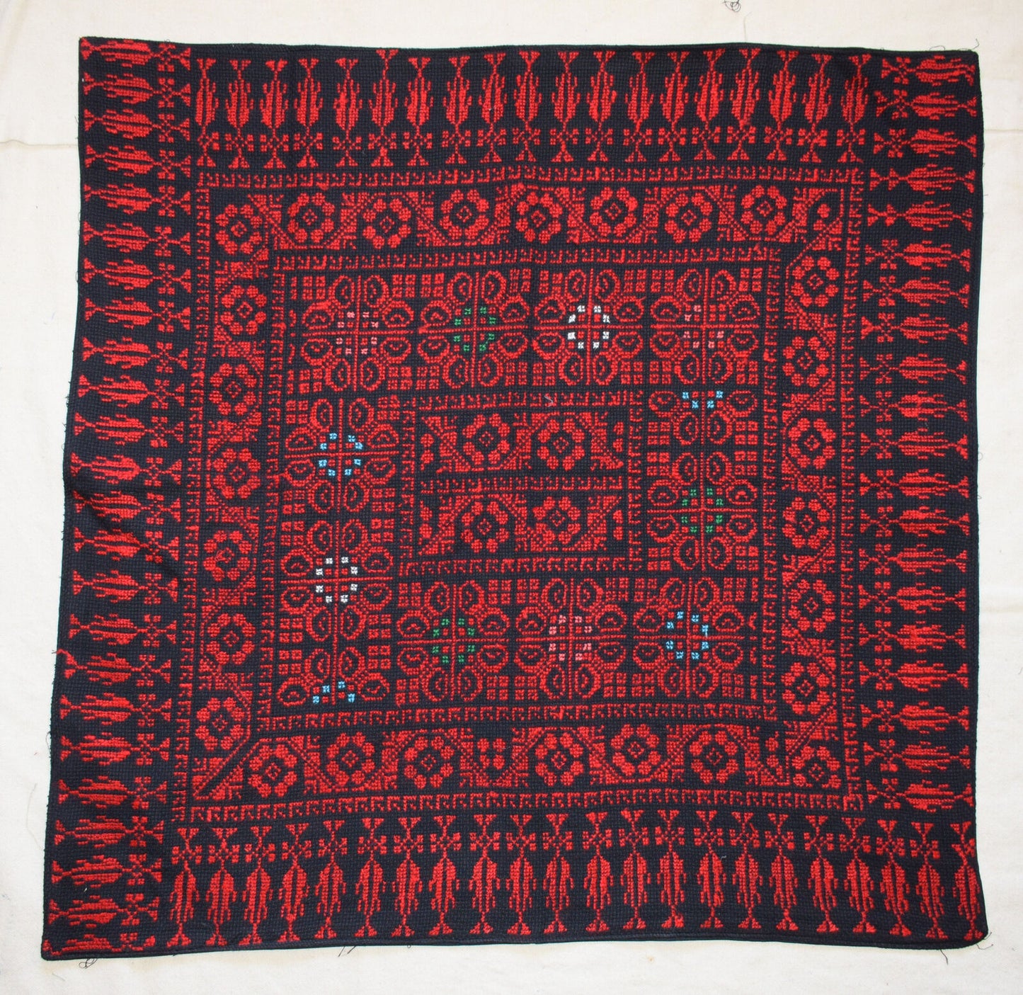 Egyptian Palestinian Bedouin Tablecloth-Hand Stitched embroidered  Tablecloth