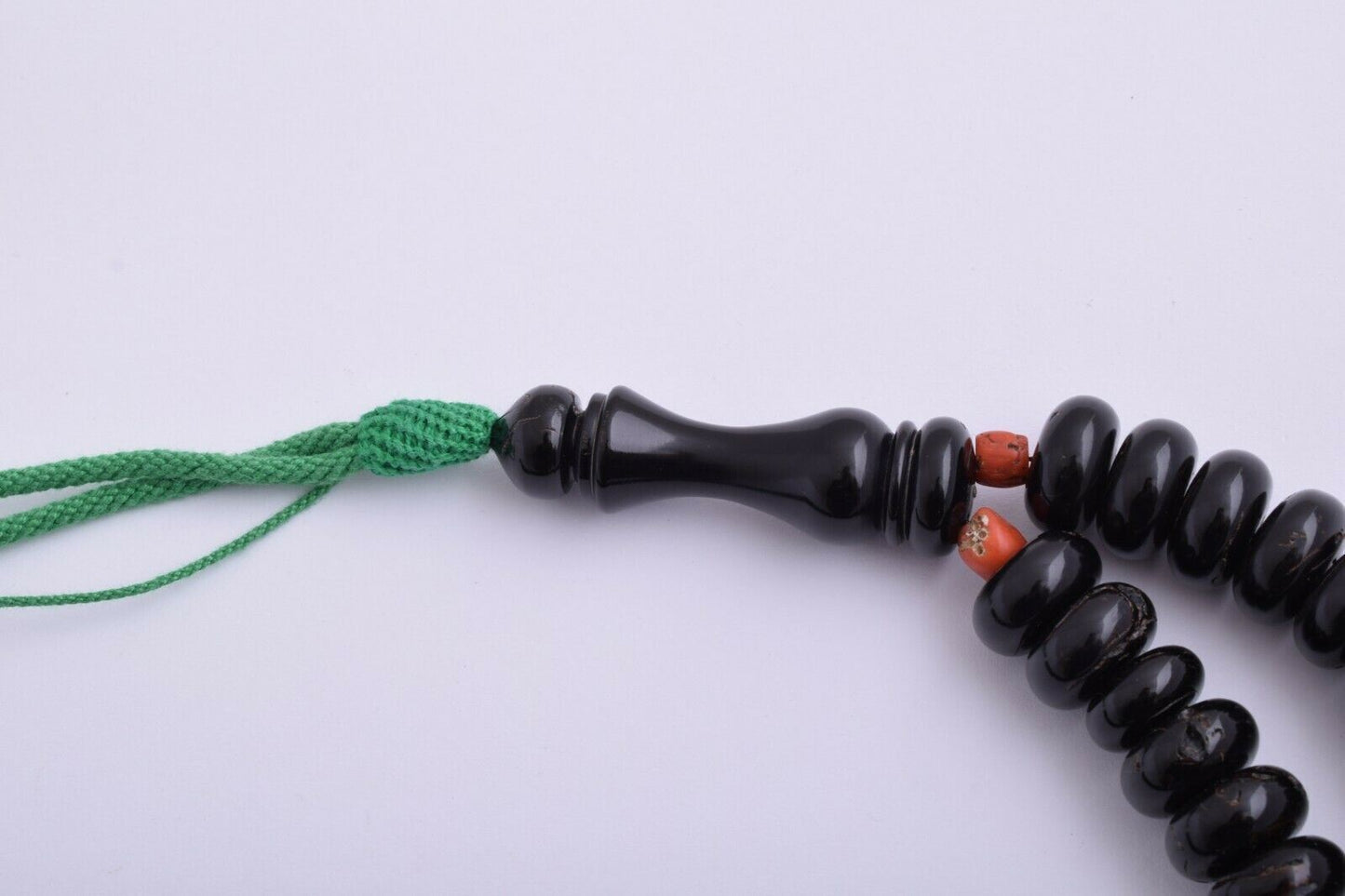 Prayer Beads- Black Coral-Yusr komboloi-Islamic Tasbih- سبحة يسر البحر الاحمر