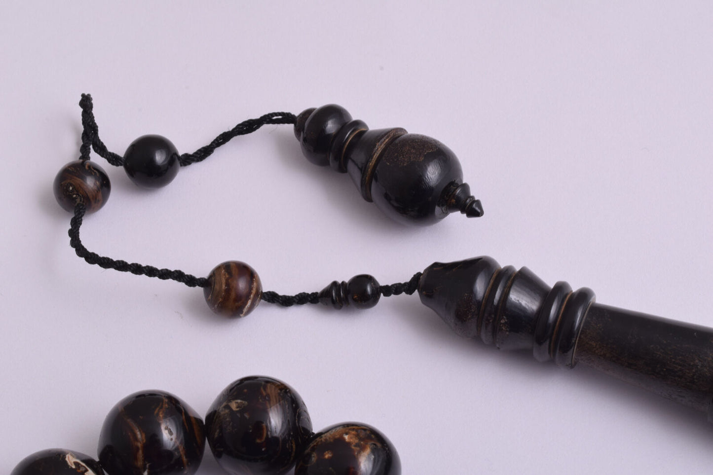 Black coral Islamic Prayer Beads-ُTasbih Worry Beads-20X20mm-216 grams-يسر