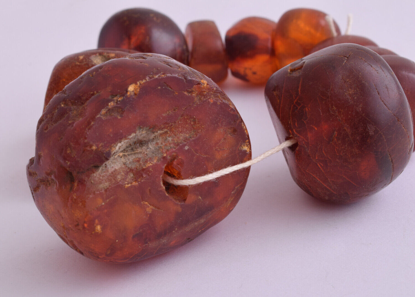 Vintage Natural genuine moroccan berber amber beads-74 gram