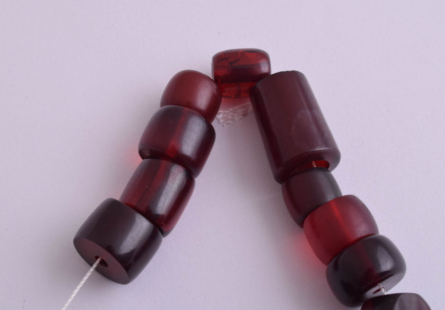 Antique genuine Cherry Amber Bakelite Faturan Beads