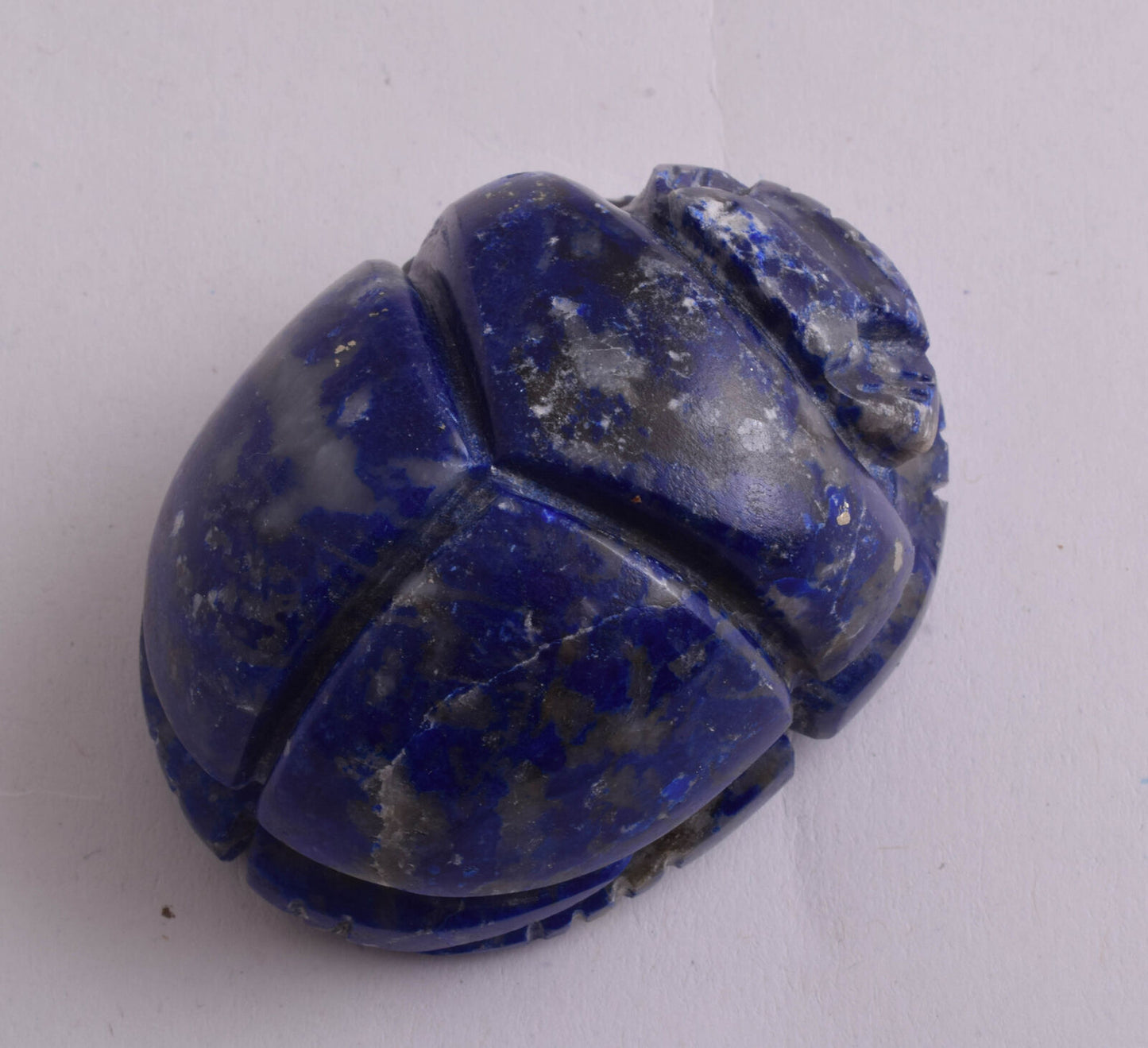 Egyptian Scarab-Carved Egyptian Lapis Lazuli Scarab- 2.3" /  124 gram