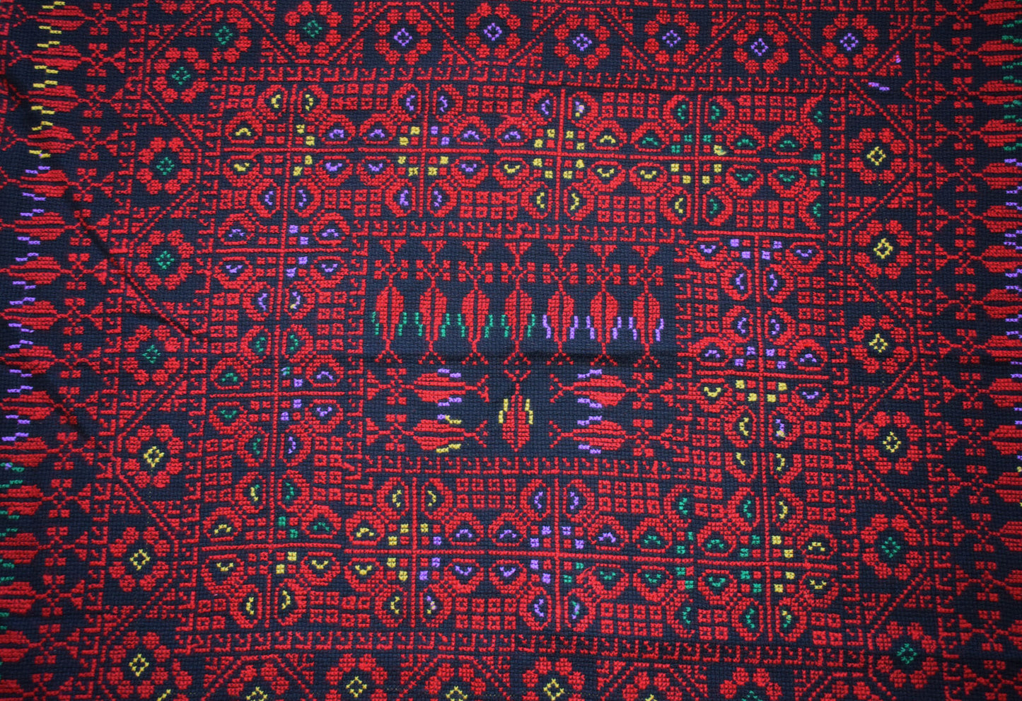 Egyptian Palestinian Bedouin Tablecloth-Hand Stitched embroidered  Tablecloth