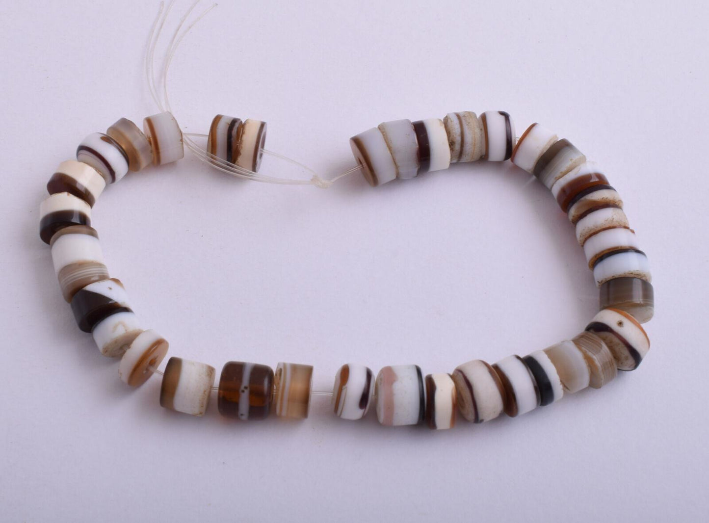 37 Antique banded Agate Beads wholesale-Idar-Oberstein beads-Trade beads-34 gram