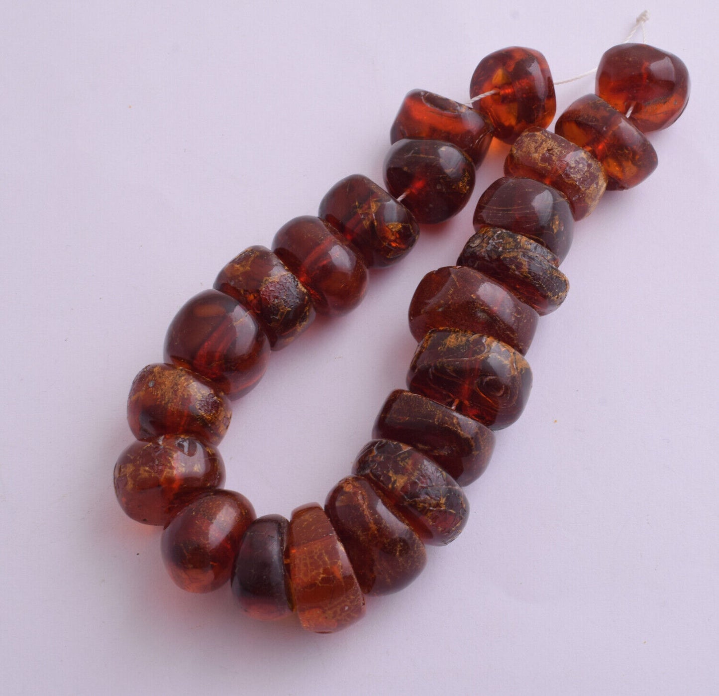 Vintage Natural genuine moroccan berber amber beads-49 gram