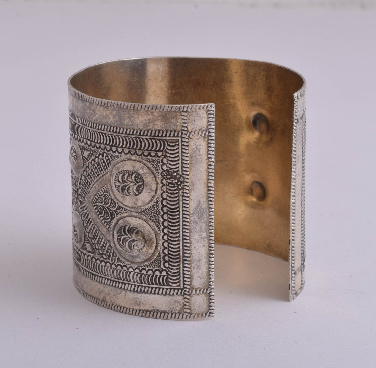 Vintage berber Bedouin silver bracelet Cuff-Lybia