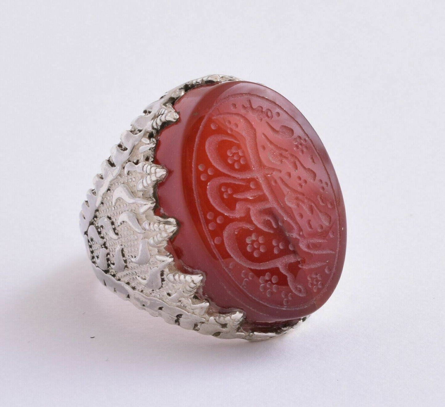 Islamic yemen- yemeni-agate aqeeq aqiq 925 Silver Men Ring- Quran-middle eastern