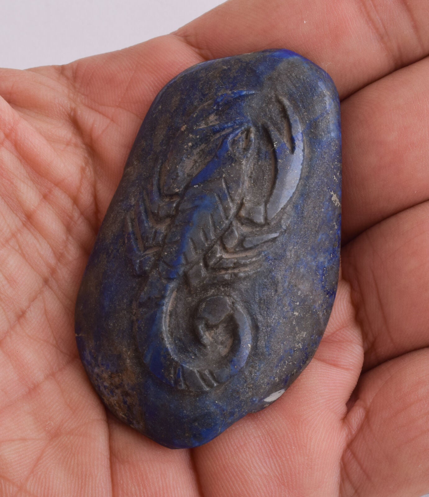 Scorpio Zodiac Ssign-Hand Carved Lapis Lazuli-2.6" / 54 grams