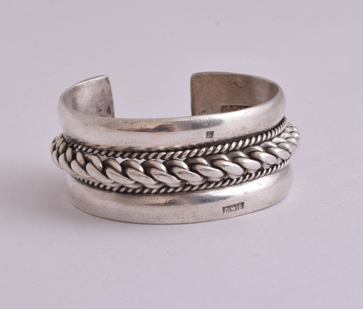 Vintage Egyptian Ethnic Bedouin Silver Siwa Bracelet Cuff