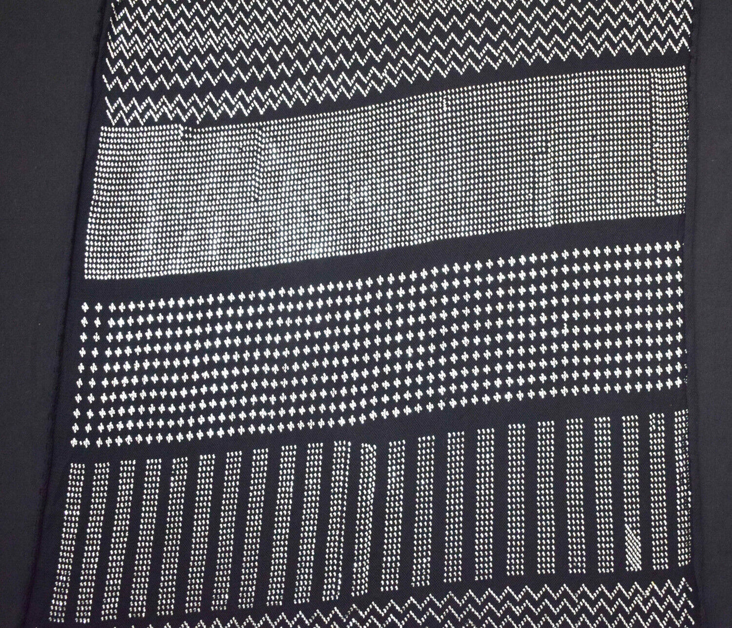 Black Egyptian Assuit Silver metal / net tulle fabric Wrap Shawl Scarf