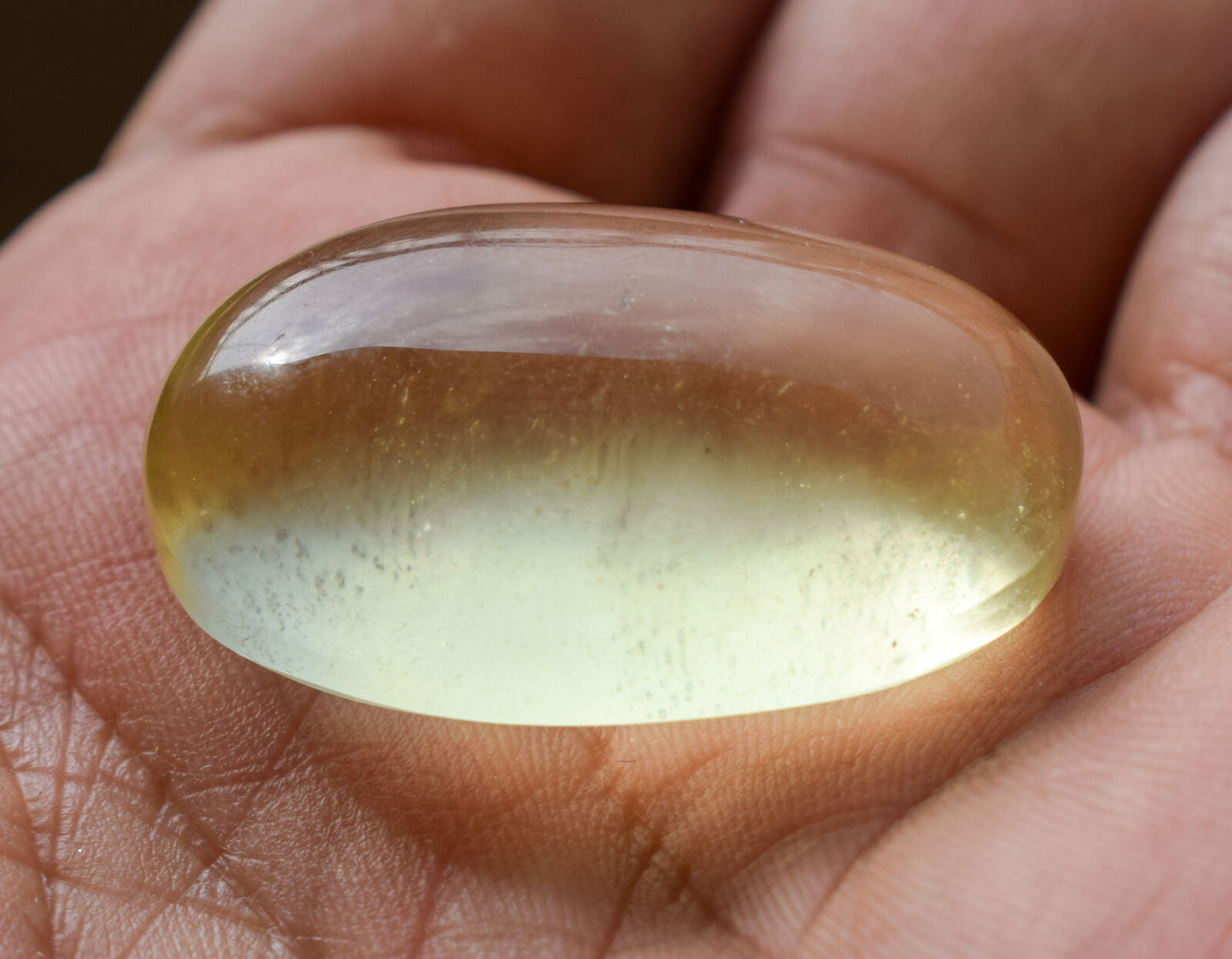 Libyan Desert glass Cabochon, desert glass from an asteroid impact- 15.5 gram