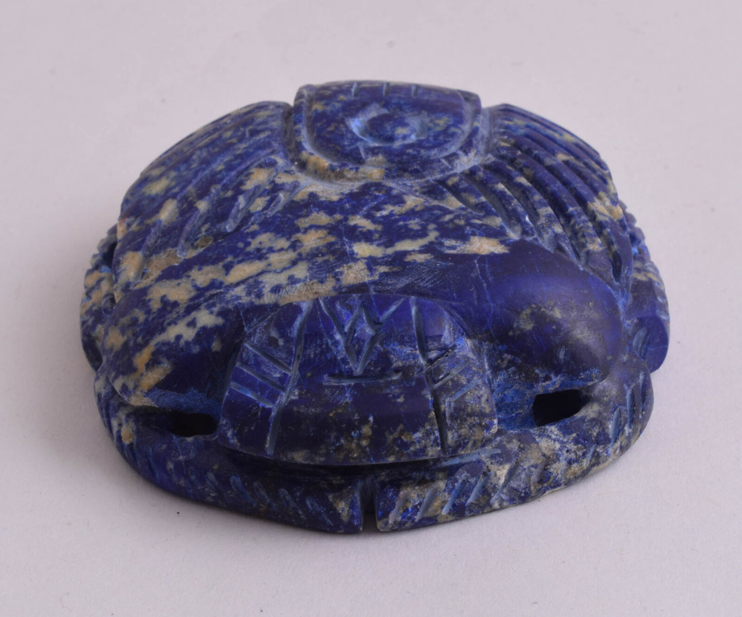 Egyptian Scarab-Carved Egyptian Lapis Lazuli Scarab- 2.7" /  163 gram