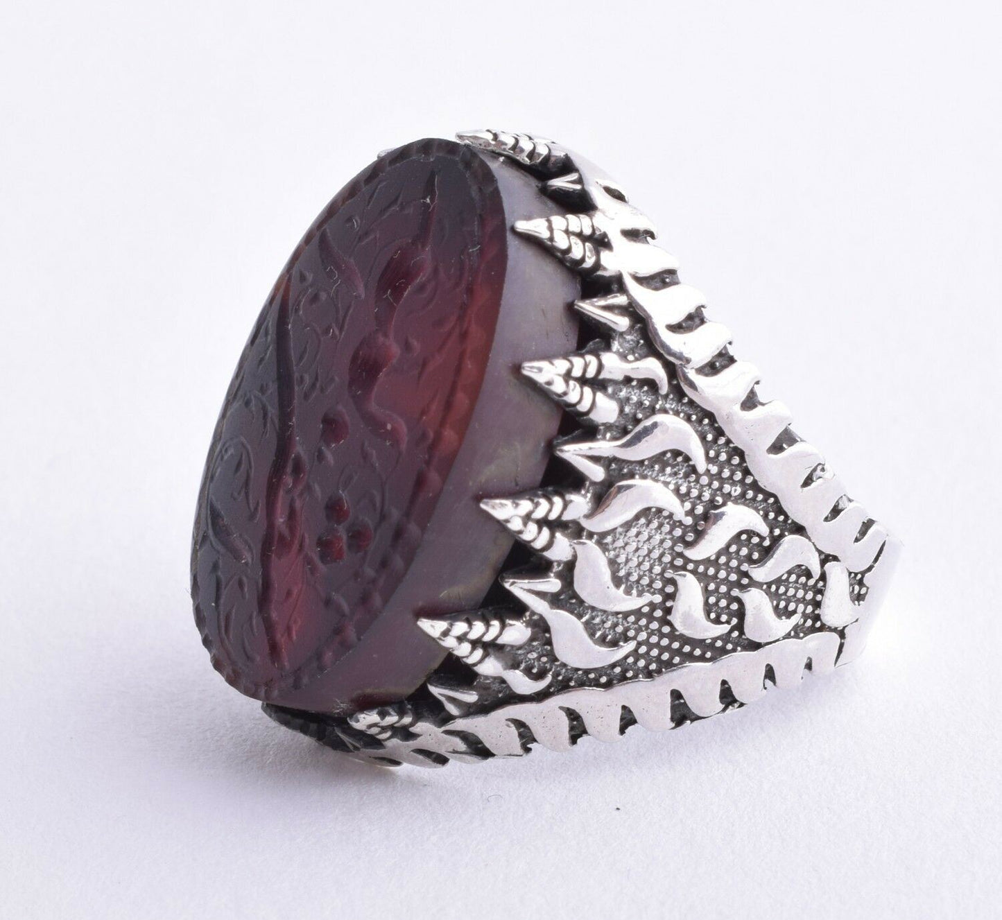 Yemeni agate ring-Yemen kabdi aqeeq-kabdi aqiq 925 Silver Men Ring-عقيق كبدي-DHL