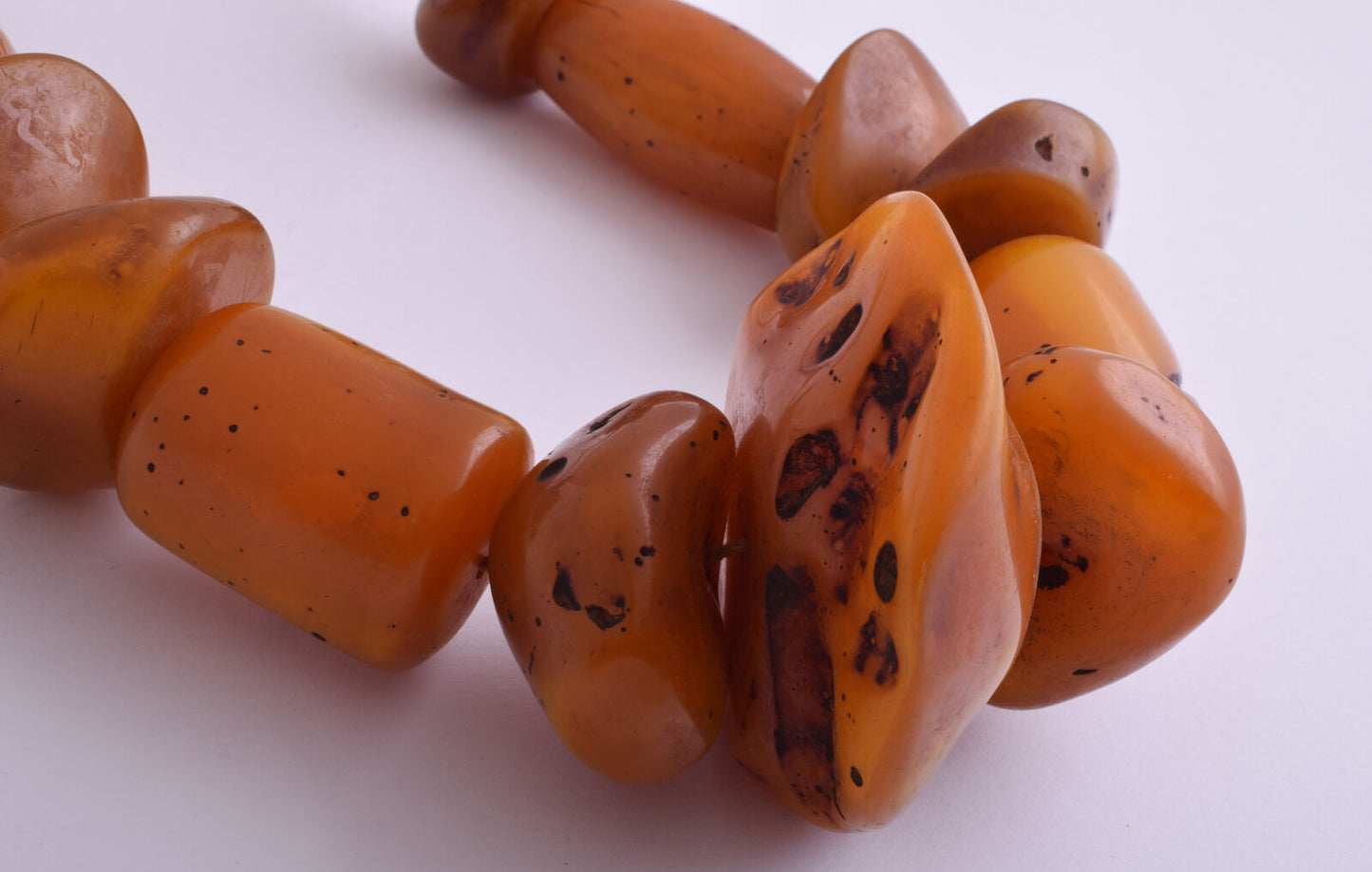 LARGE antique African Moroccan Amber Beads Strands-RESIN-FAUX amber- 570 gram