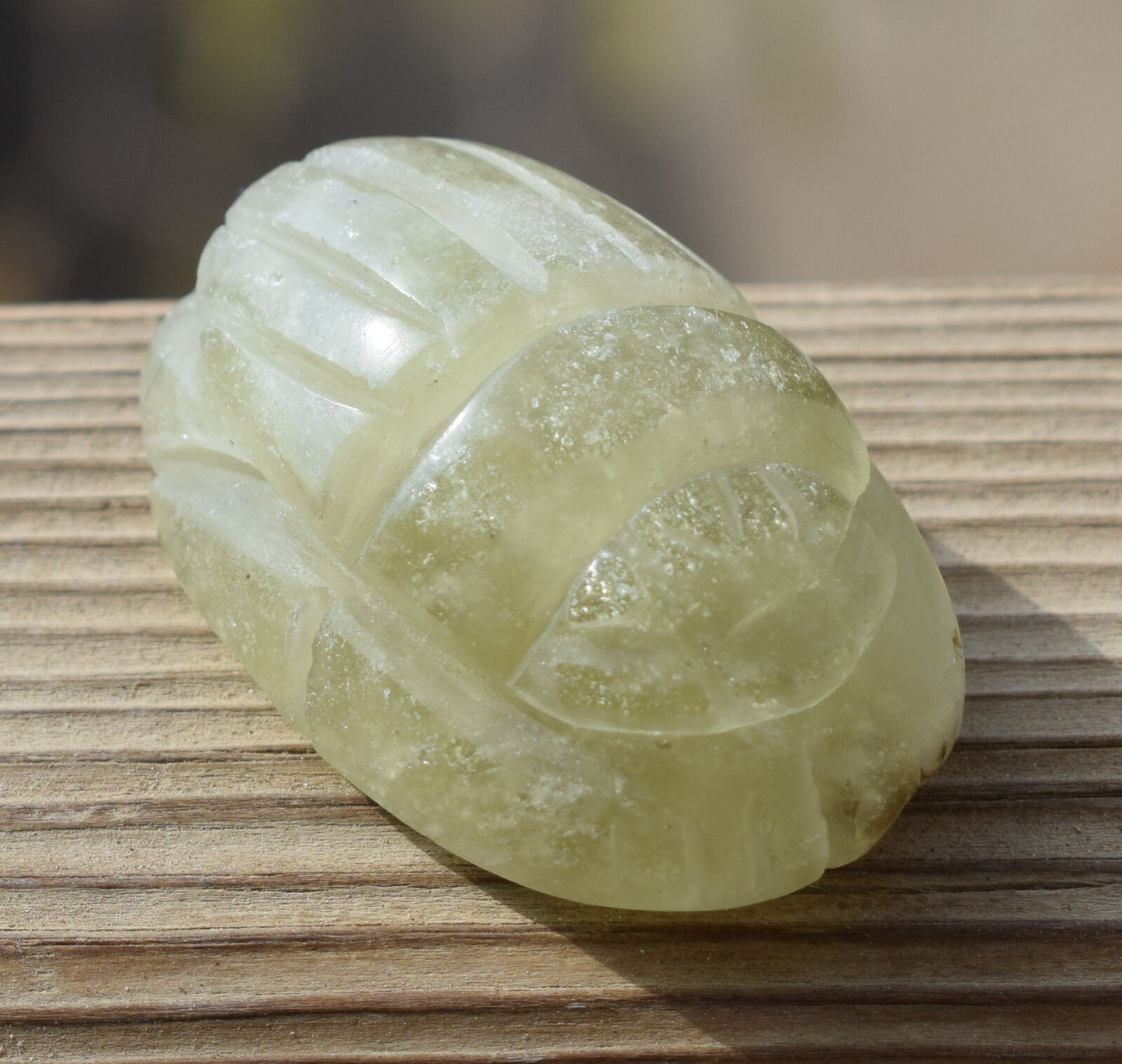 Libyan Desert Glass, Egyptian Scarab, Scarab Beetle, asteroids Impact- 145 Carat