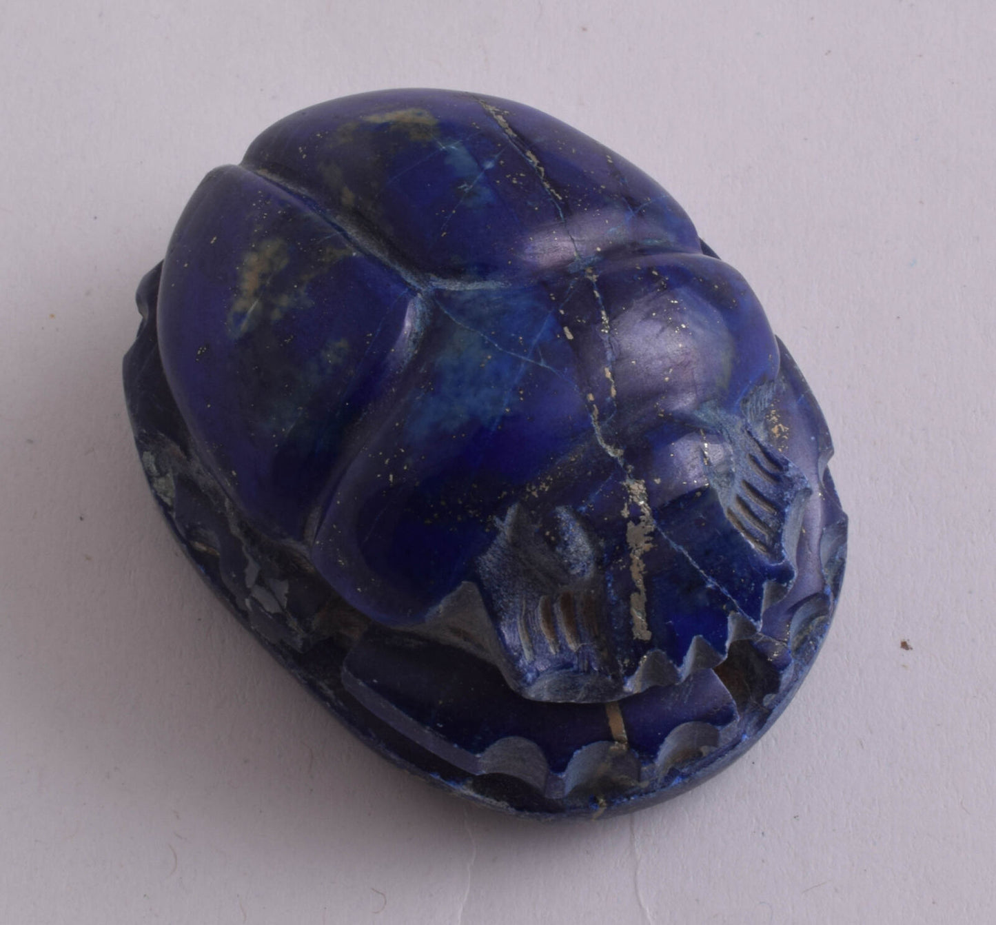 Egyptian Scarab-Carved Egyptian Lapis Lazuli Scarab- 2.3" /  143 gram