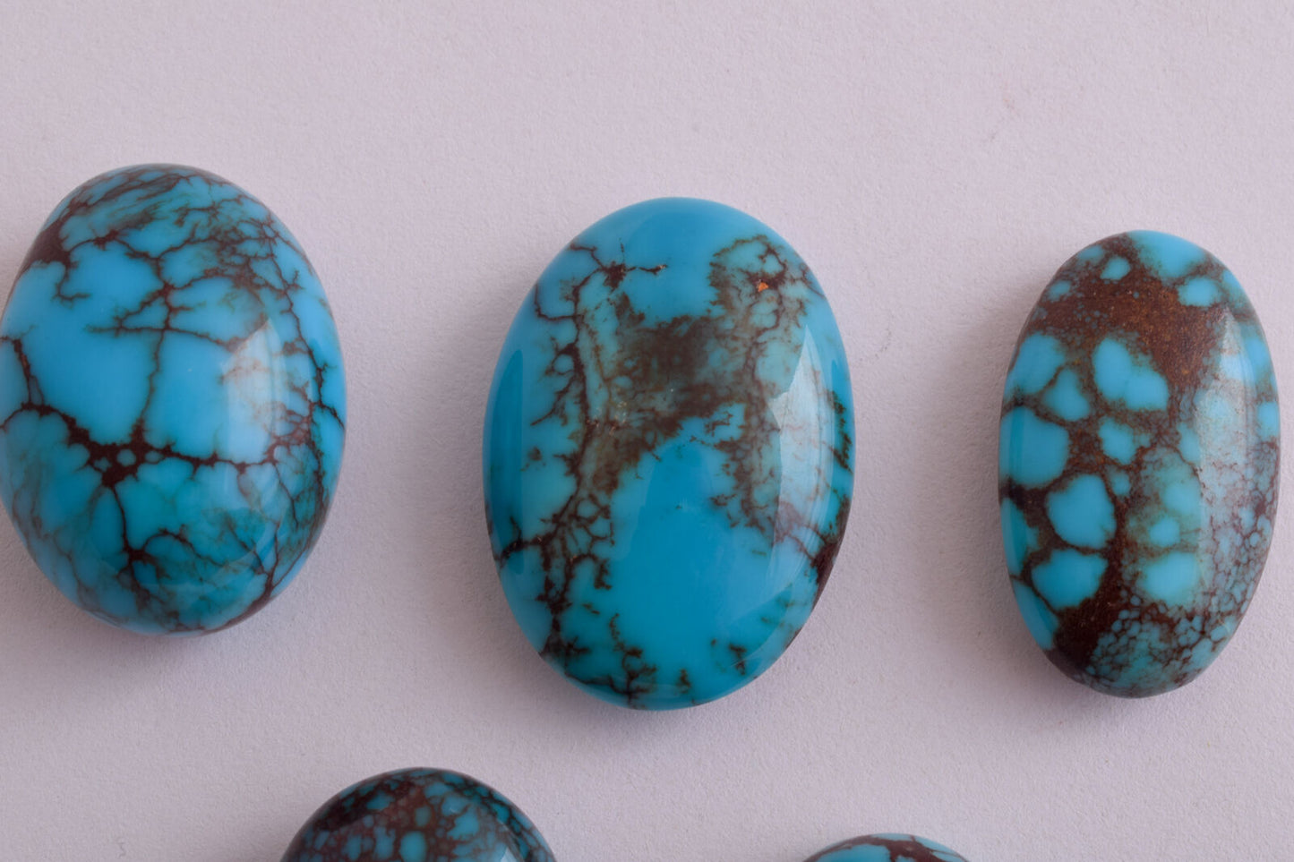 Egyptian Turquoise spiderweb Cabochon/  5 Cab cabochon stone- 296 Carats-Lot