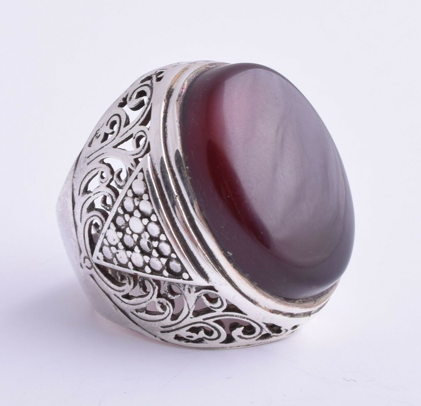 Yemeni Yemen kabdi agate aqeeq aqiq Silver Men Ring-Middle Eastern-عقيق كبدي-DHL