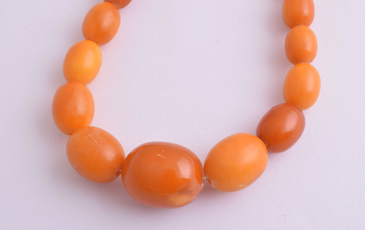 Antique genuine natural German Amber kahraman beads Necklace-Bernsteinkette