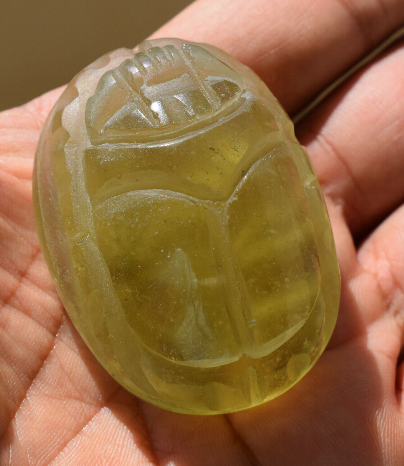 Libyan Desert Glass, Egyptian Scarab, Scarab Beetle, asteroids Impact 429 Carat