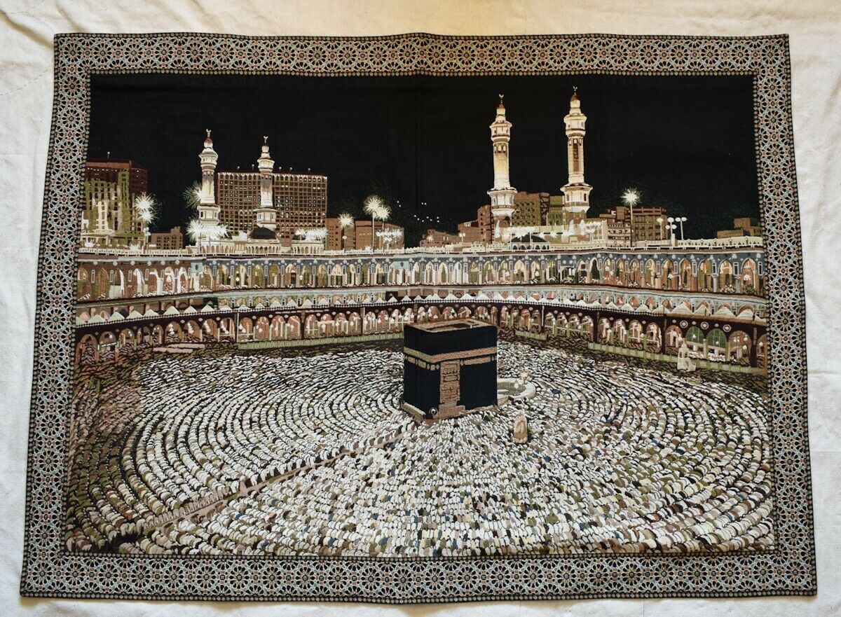 Kaaba, Mecca, Hajj Islamic Quran Gobelin wall hanging tapestry Art