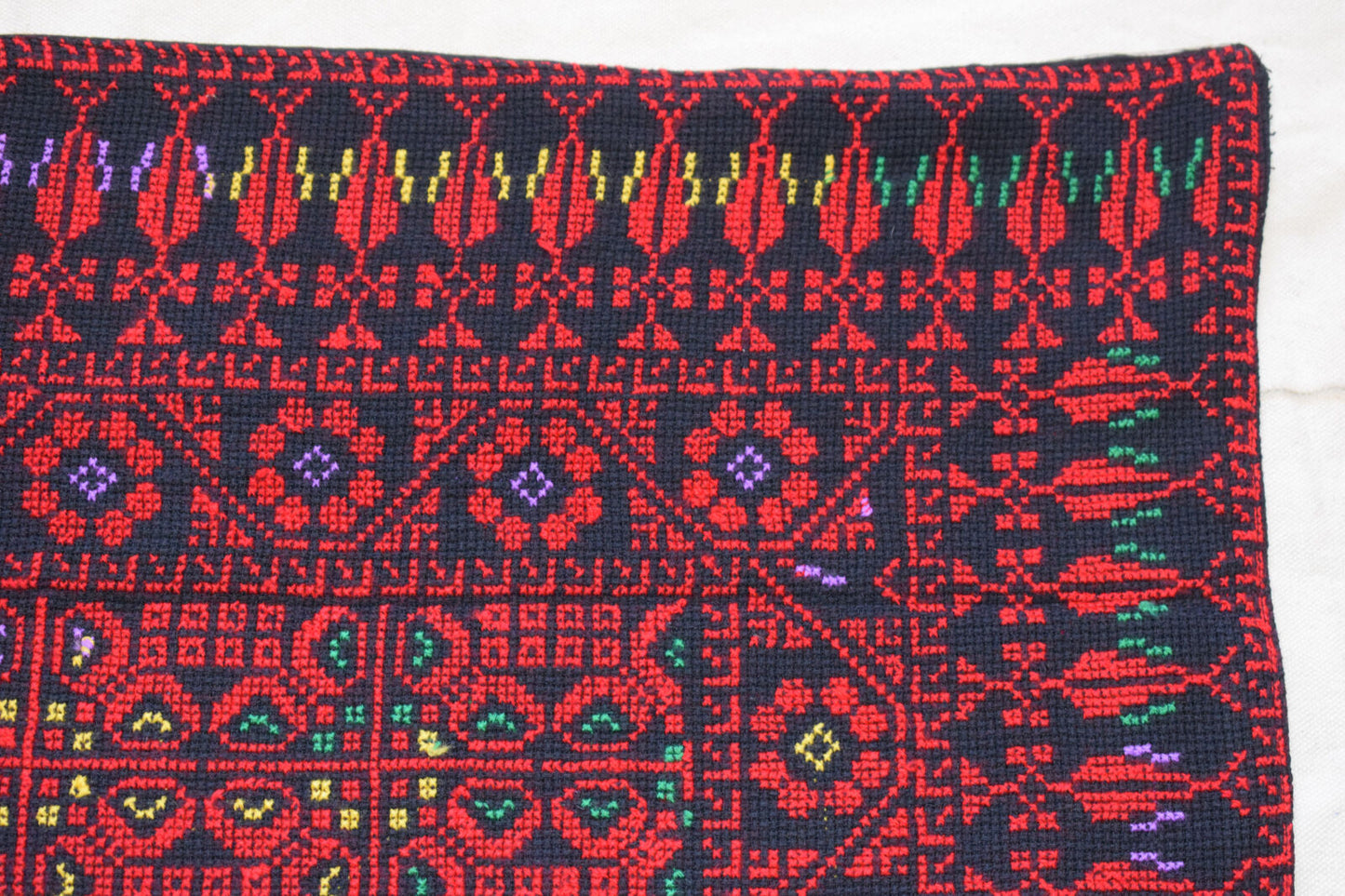 Egyptian Palestinian Bedouin Tablecloth-Hand Stitched embroidered  Tablecloth