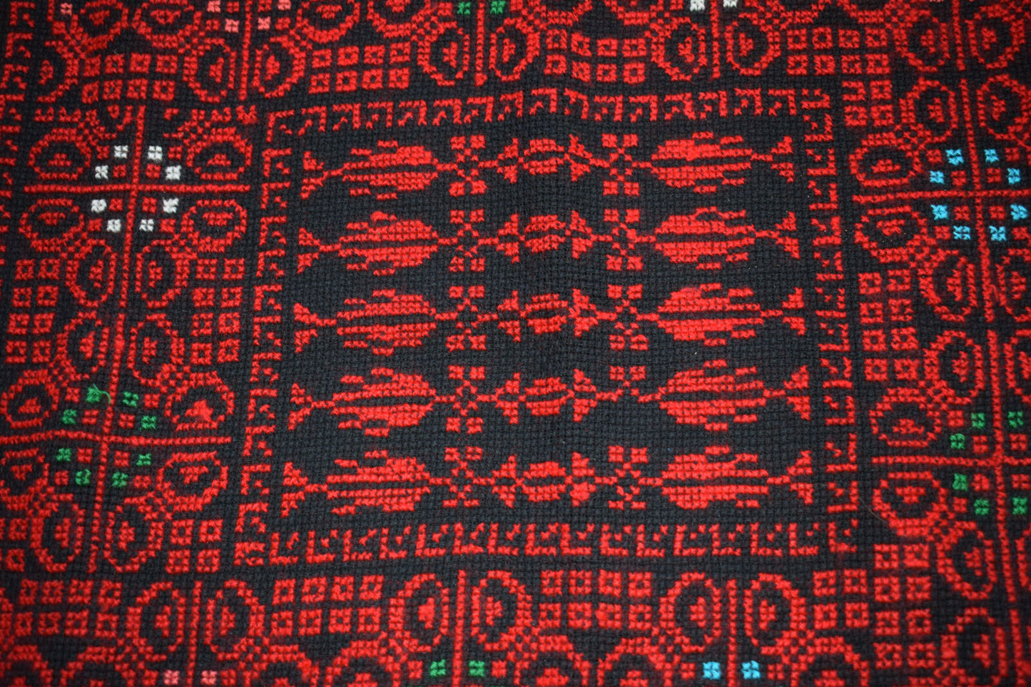 Egyptian Palestinian Bedouin Tablecloth-Hand Stitched embroidered  Tablecloth