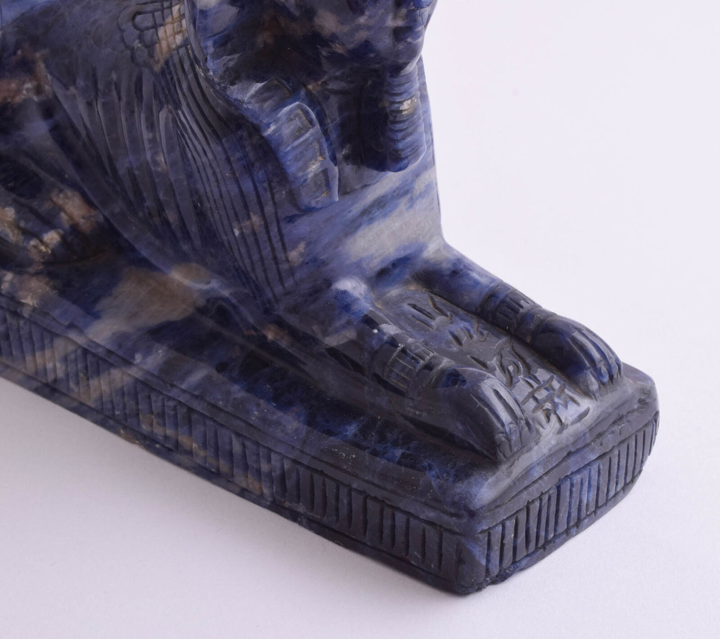 Vintage Egyptian Sphinx-Hand Carved Egyptian Lapis Sodalite Sphinx- +1000 gram