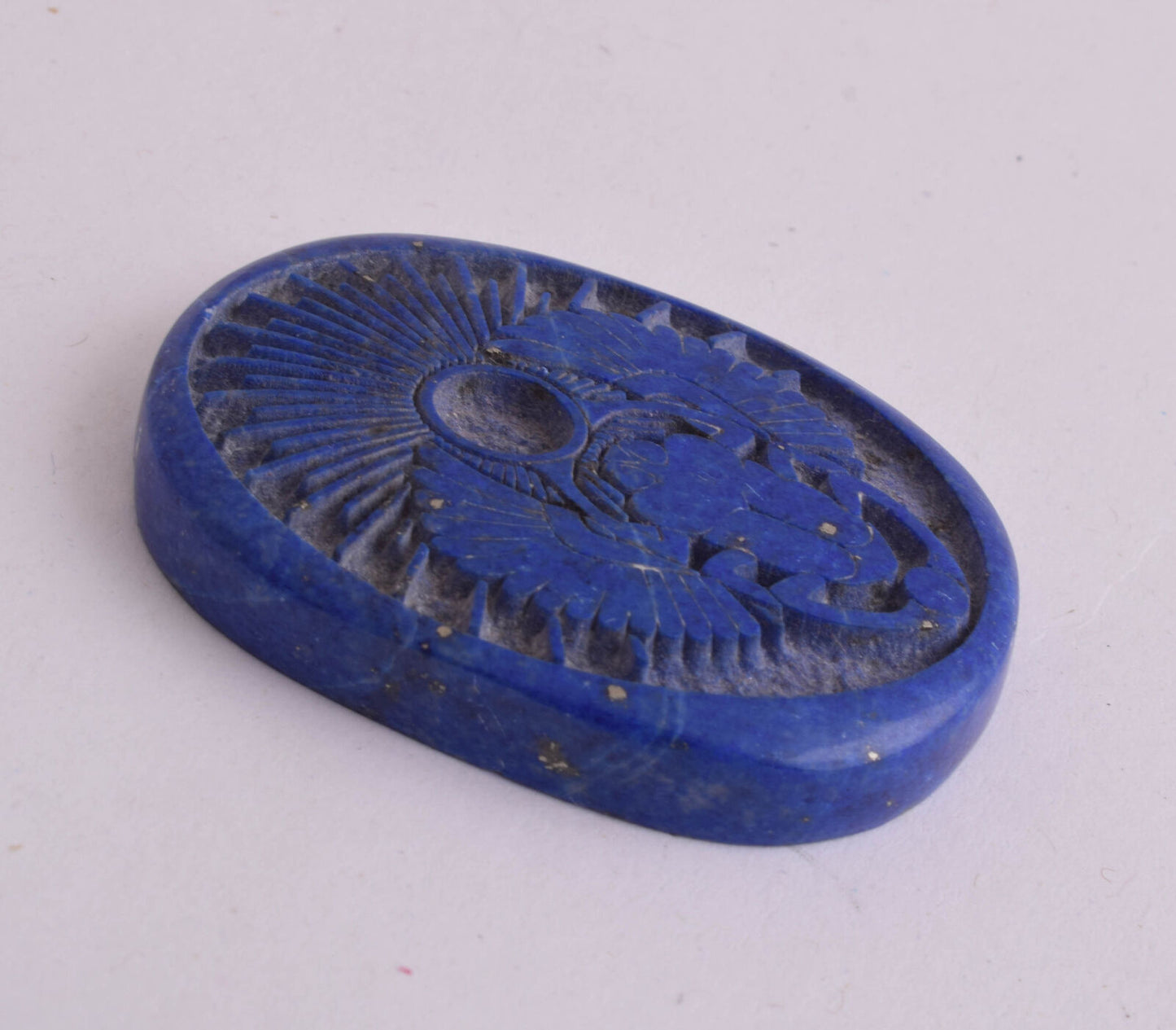 Egyptian Scarab-Carved Egyptian Lapis Lazuli Scarab- 2" / 33 gram