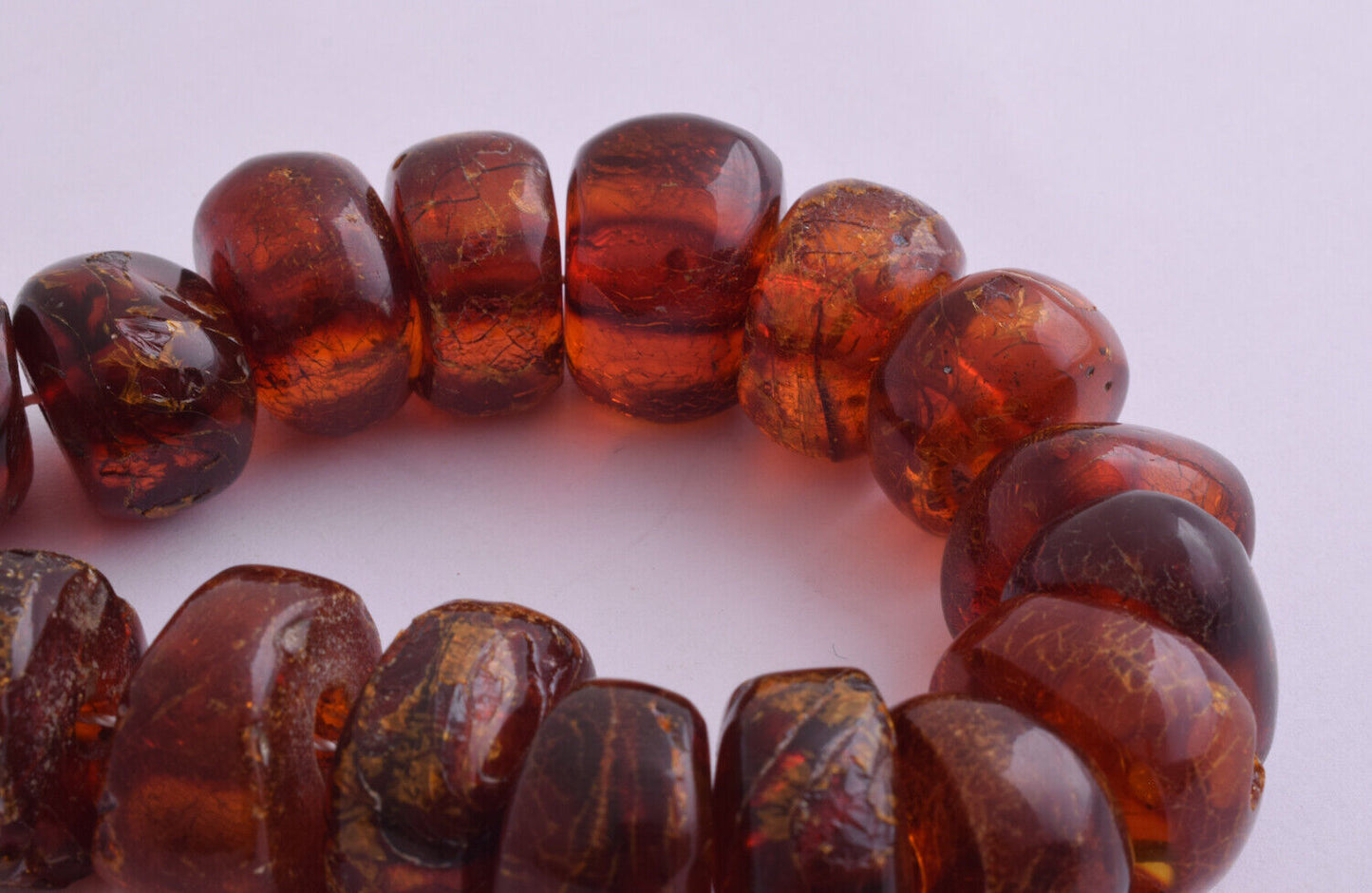 Vintage Natural genuine moroccan berber amber beads-49 gram