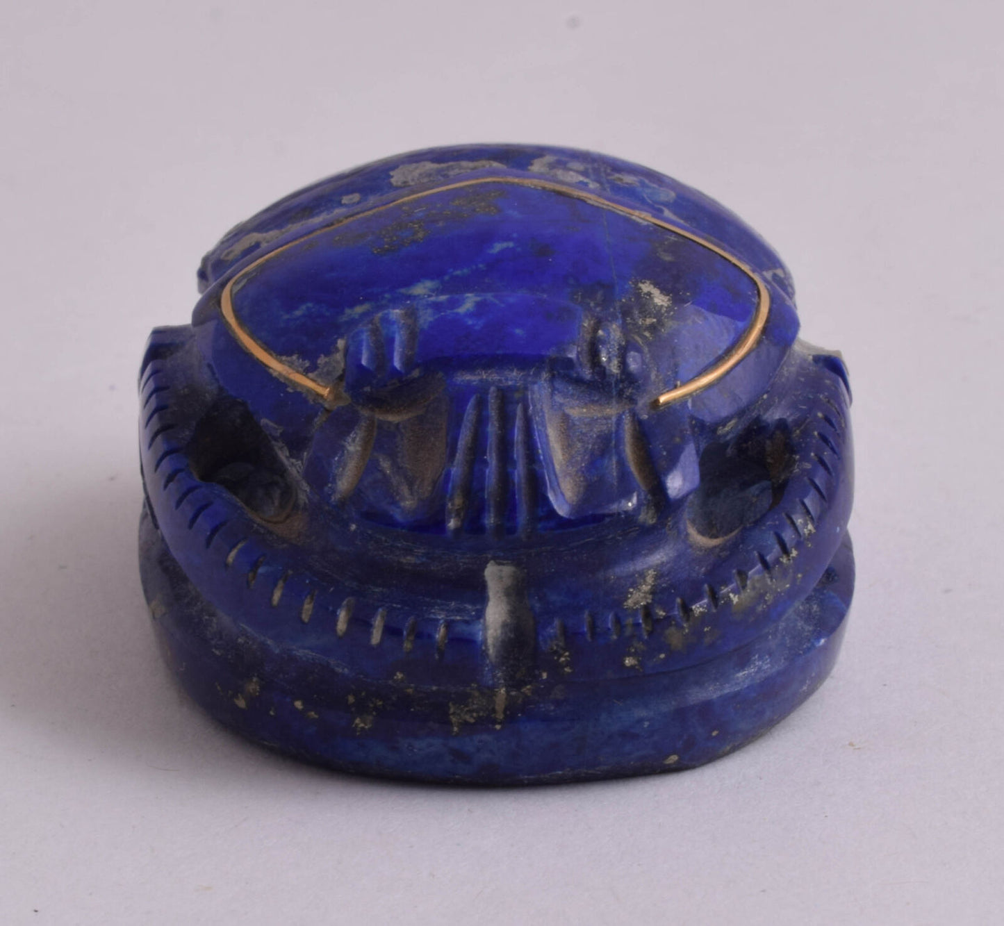 Egyptian Scarab-Carved Egyptian Lapis Lazuli Scarab- 2.4" /  116 gram