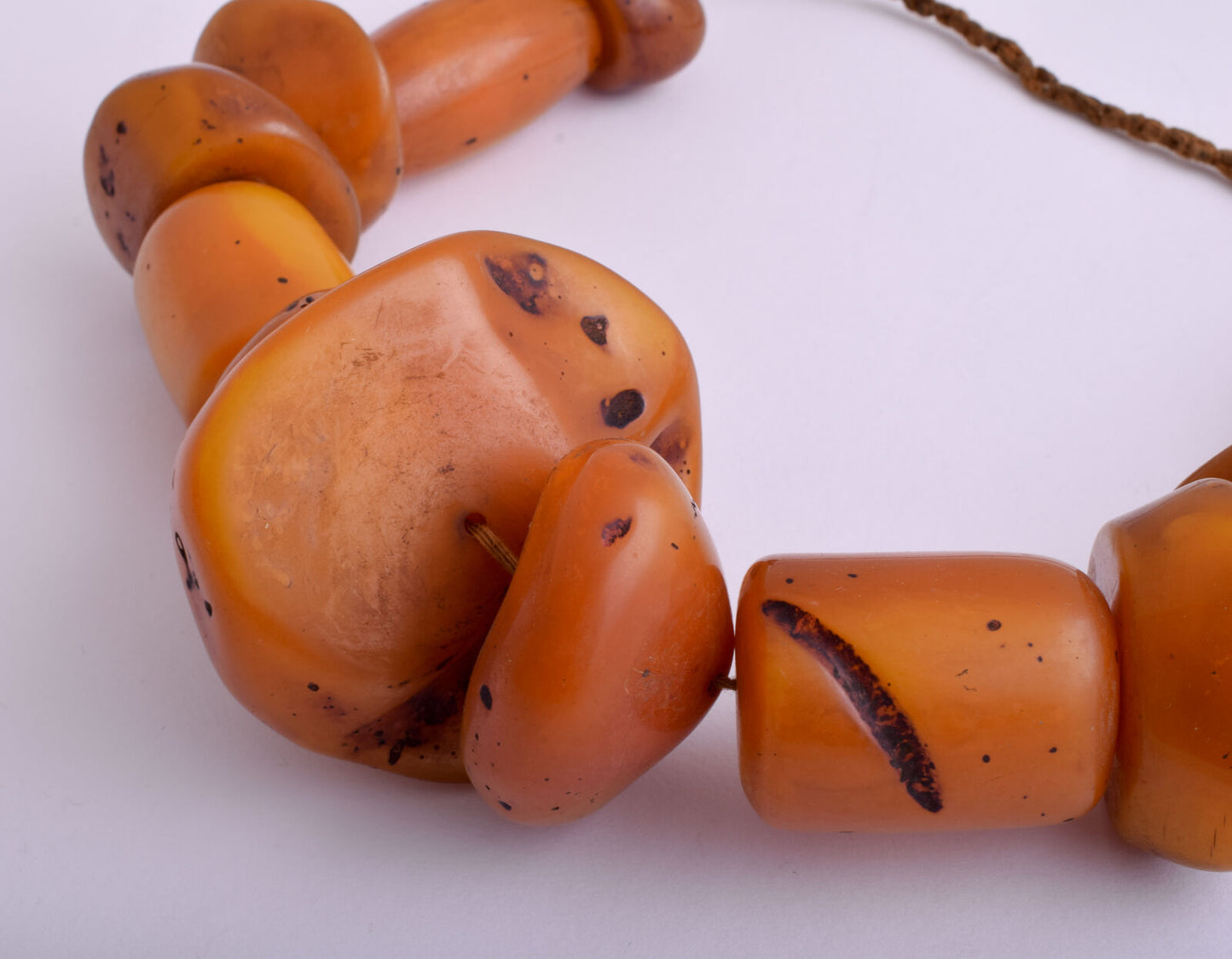 LARGE antique African Moroccan Amber Beads Strands-RESIN-FAUX amber- 570 gram