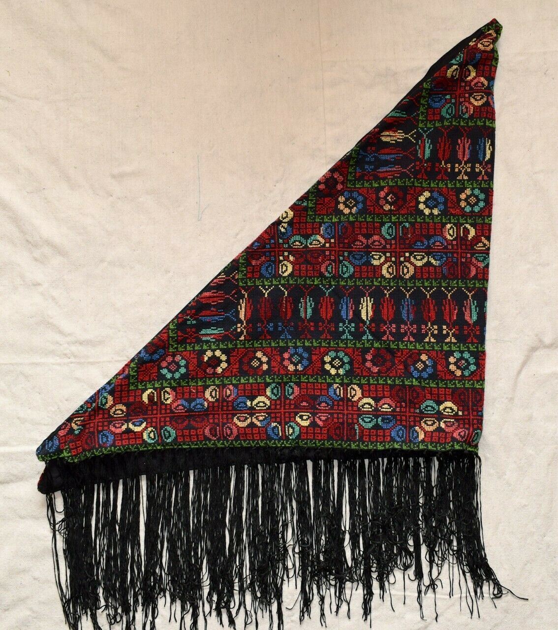 Palestinian Scarf, Embroidered Shawl, Egyptian Shawl, Bedouin Scarf, Hand Woven