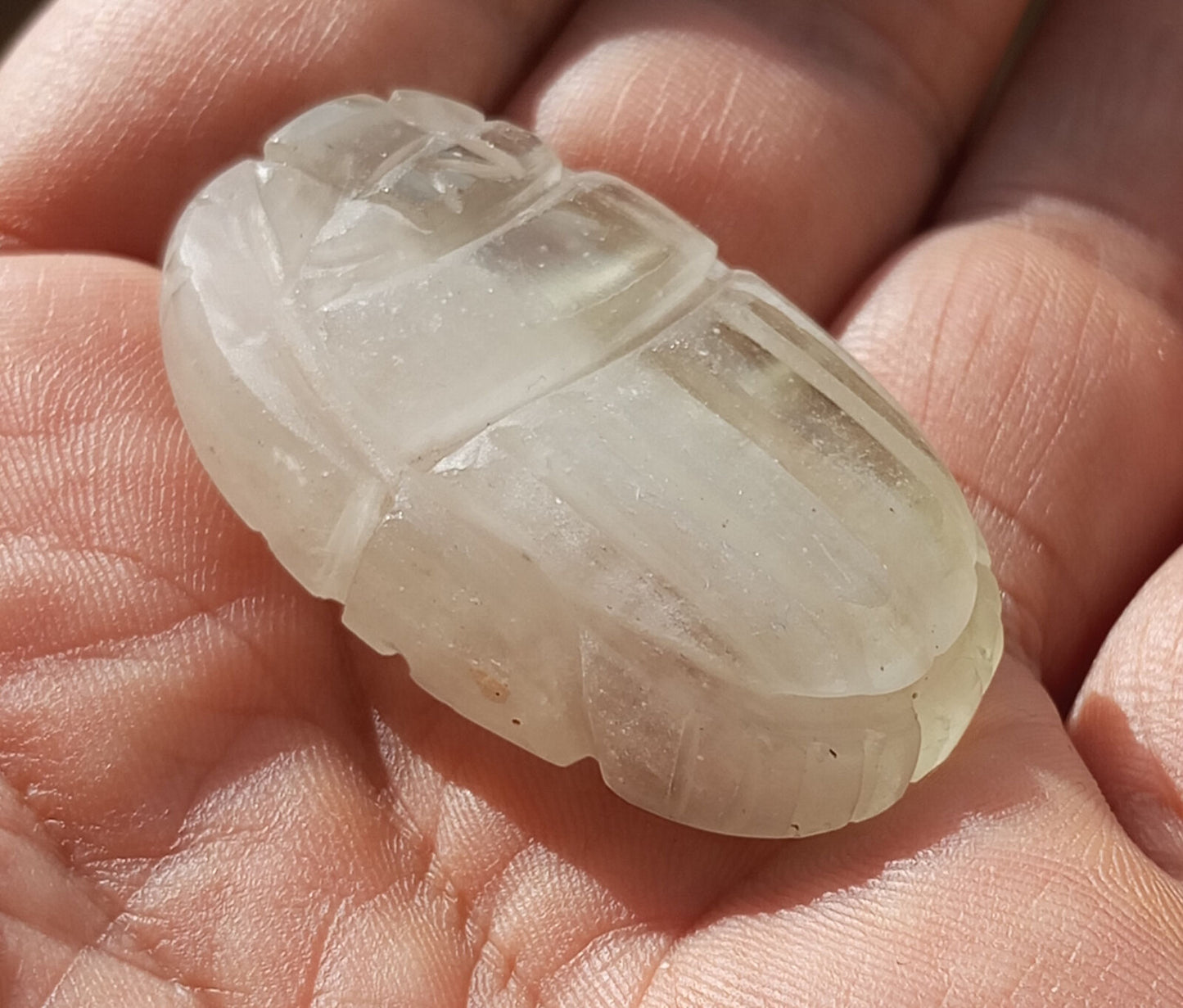 Libyan Desert Glass, Egyptian Scarab, Scarab Beetle, asteroids Impact- 120 Carat