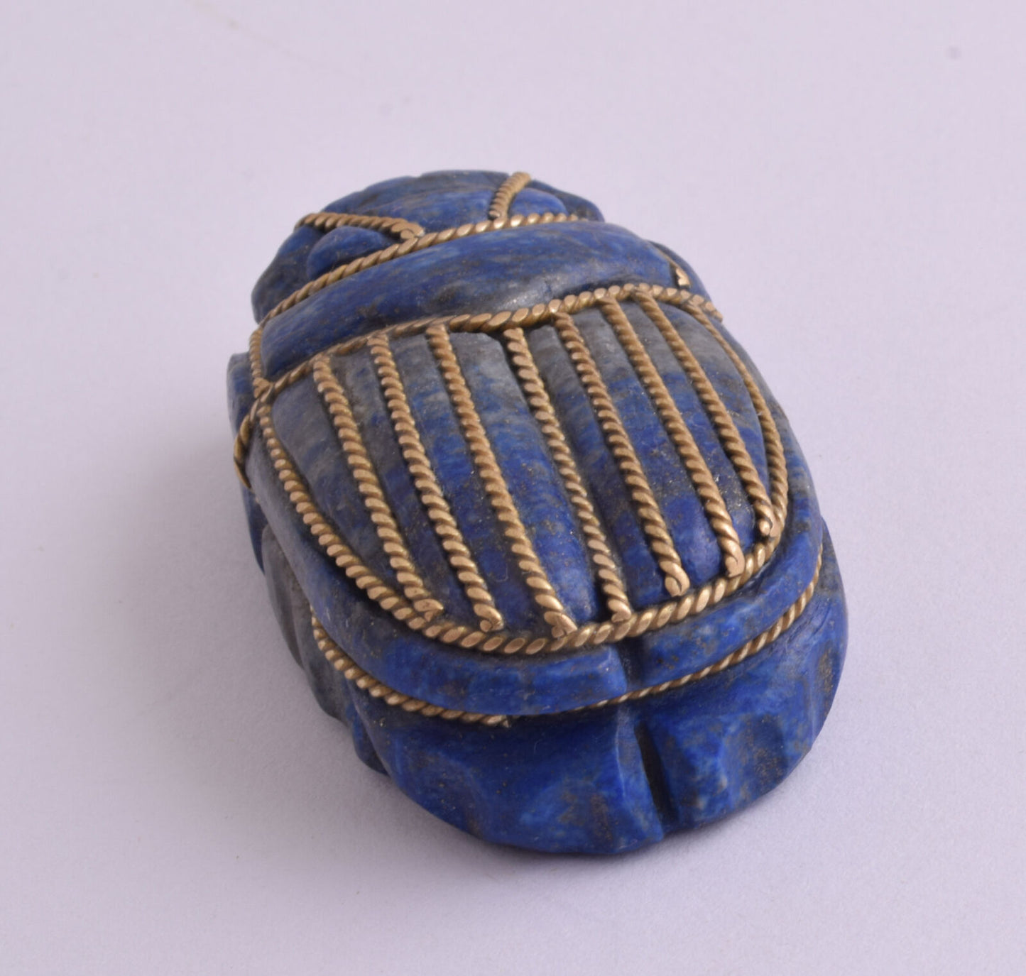 Egyptian Scarab-Hand Carved egyptian Lapis Lazuli SCARAB- 2.2" / 82 gram